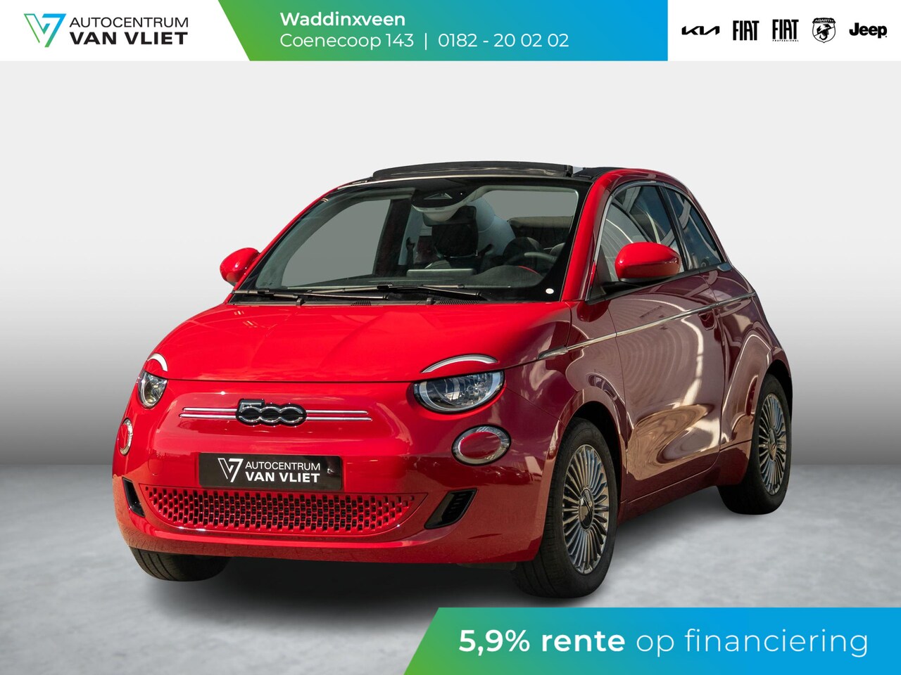 Fiat 500e - 42 kWh Cabrio | Clima | Camera | Carplay | Cruise | Uit voorraad leverbaar - AutoWereld.nl