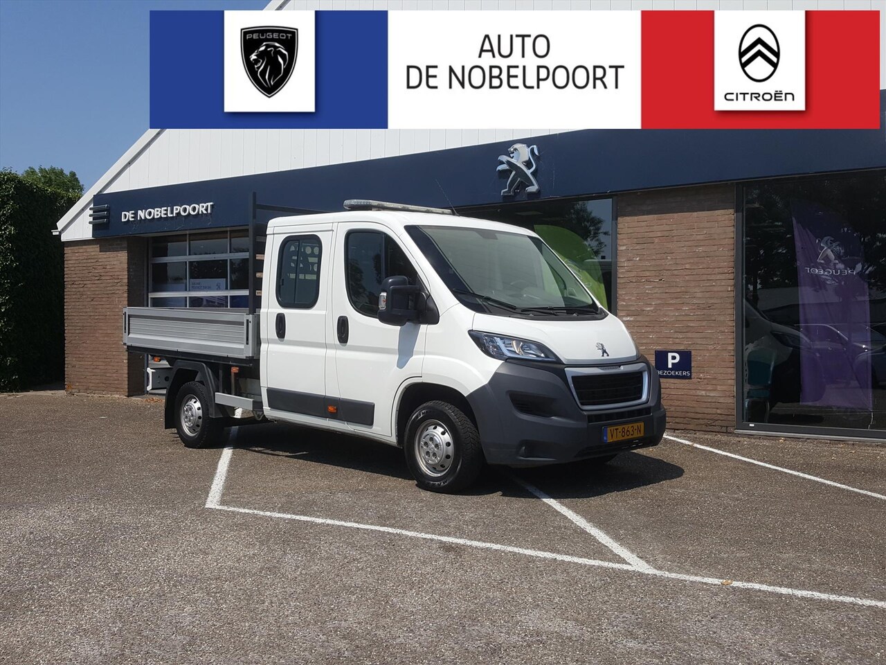 Peugeot Boxer - CHASSISDUBBELCABINE 3500KG 2.2HDI-130PK Dubbele cabine 7Persoons | open laadbak | AIRCO | - AutoWereld.nl