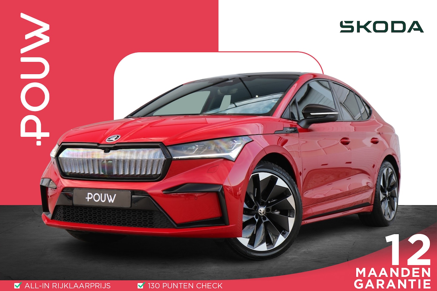 Skoda Enyaq Coupé iV - 204pk 80 Sportline | SoH 96% | Trekhaak | Panoramadak | Crystal Face | Elektrische Achterk - AutoWereld.nl