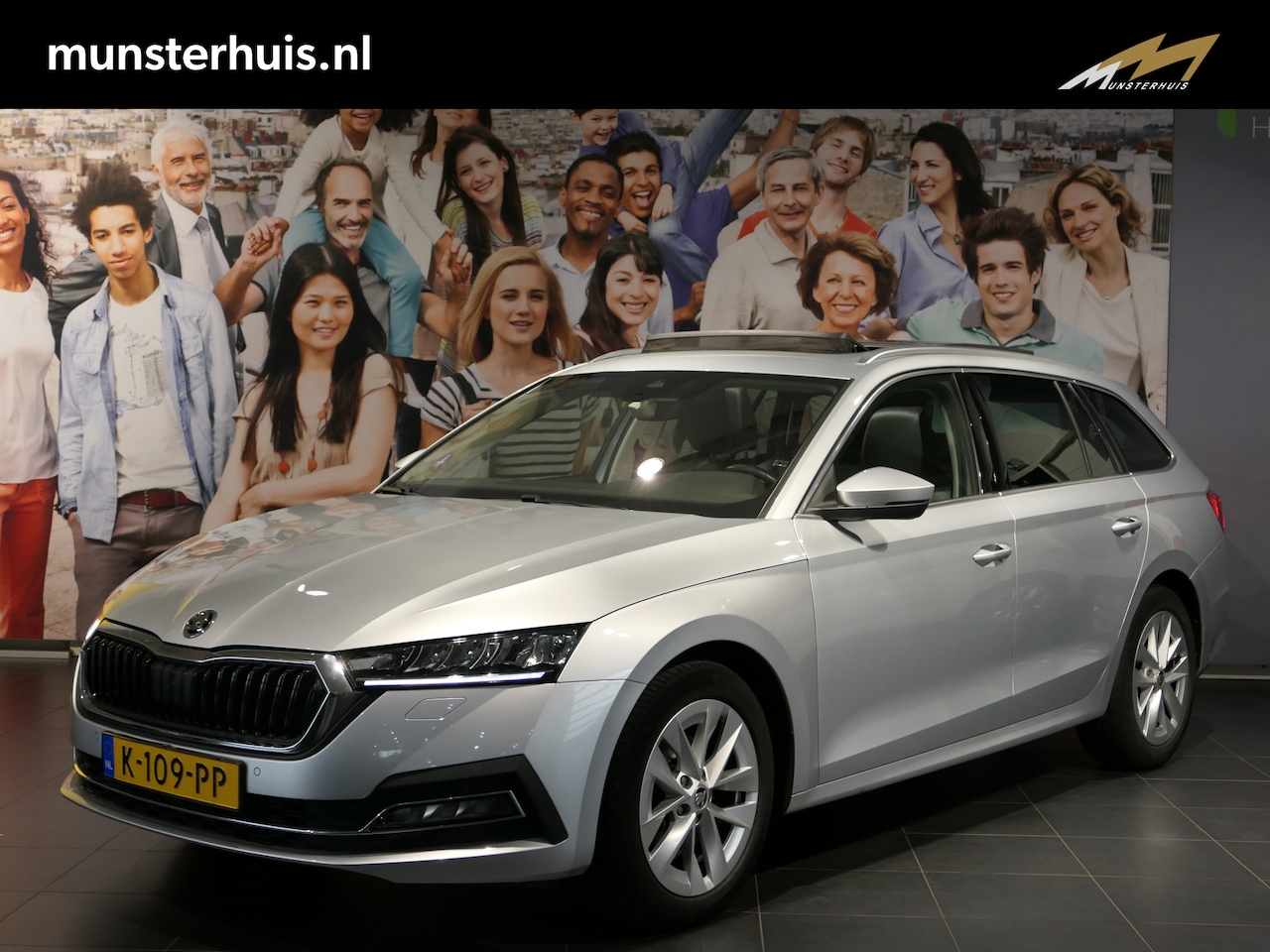 Skoda Octavia Combi - 1.0 e-TSI Business Edition Plus Leder, Dodehoek, Schuif/kanteldak, Stoel/stuur verwarmd - AutoWereld.nl