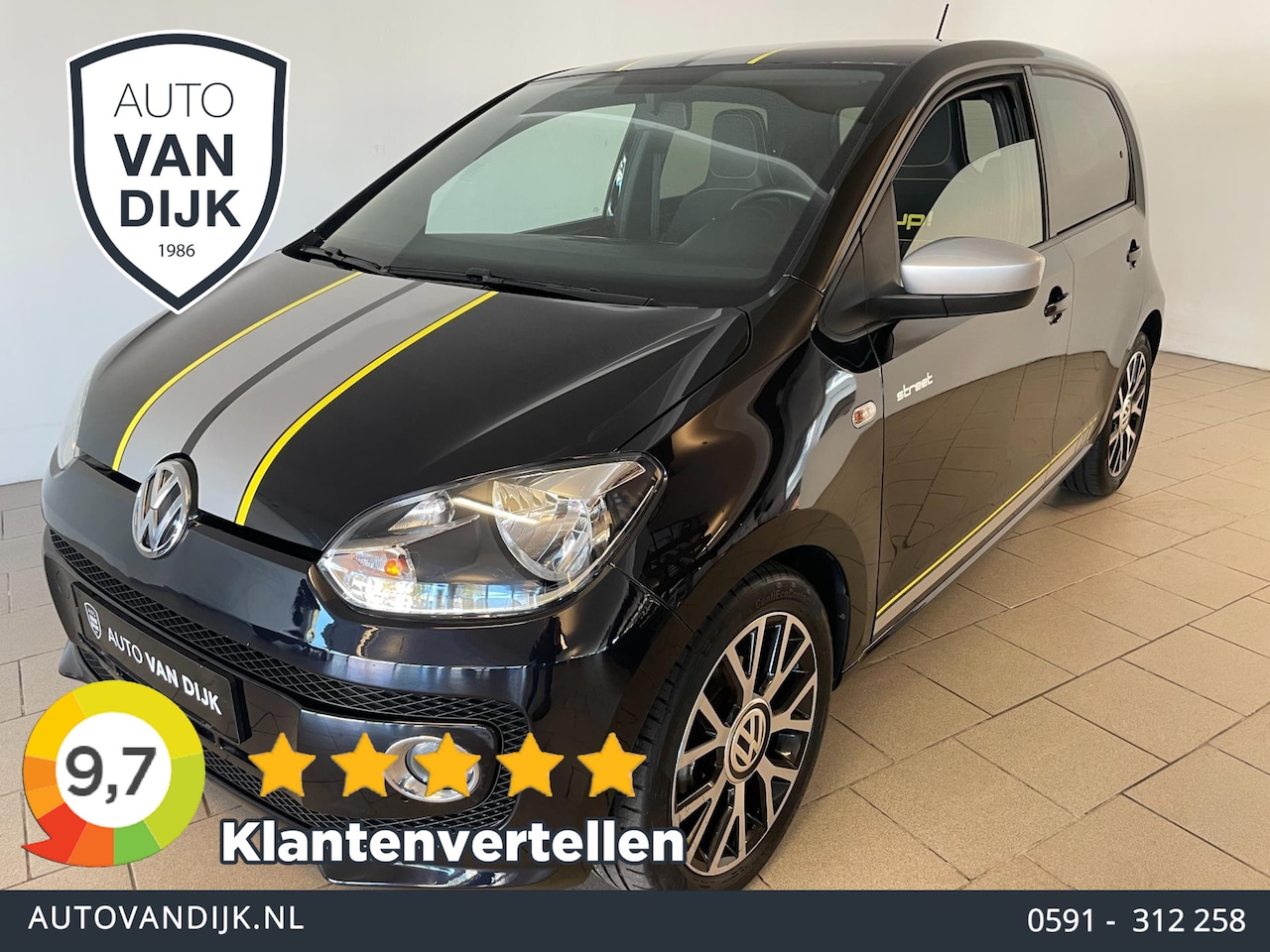Volkswagen Up! - 1.0 Street Up! AIRCO NAVI STOELVERW BLUETOOTH 5 DRS ELEK RAMEN CENT VERG ZEER NETTE AUTO - AutoWereld.nl