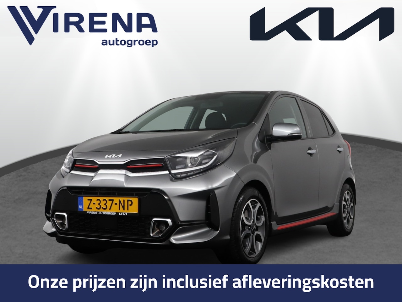 Kia Picanto - 1.0 DPi GT-Line - Navigatie - Cruise Control - Climate Control - Leder - LM Velgen - Apple - AutoWereld.nl