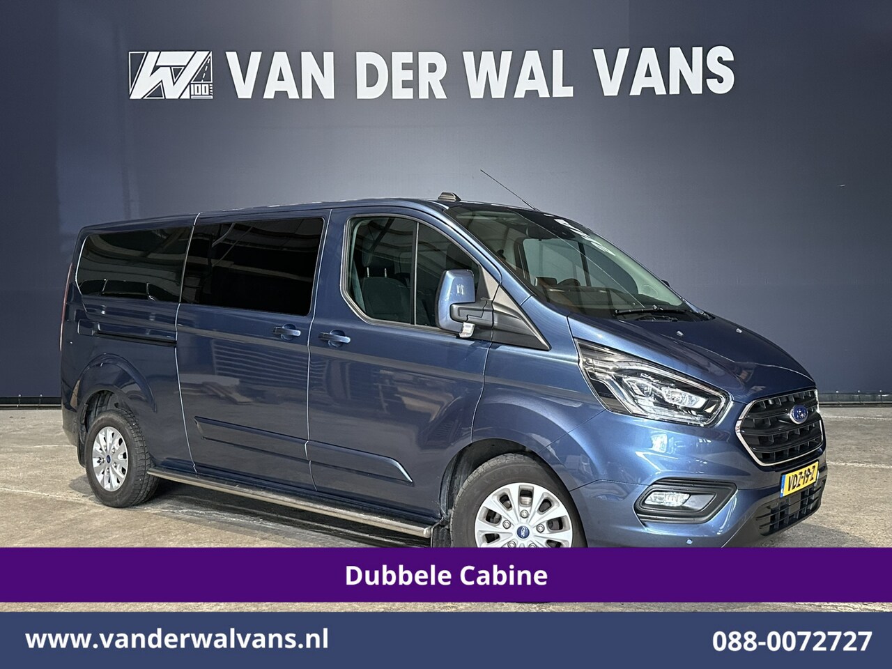 Ford Transit Custom - 2.0 TDCI 170pk Automaat L2H1 Dubbele cabine Limited Euro6 Airco | 2x Zijdeur | Navigatie | - AutoWereld.nl