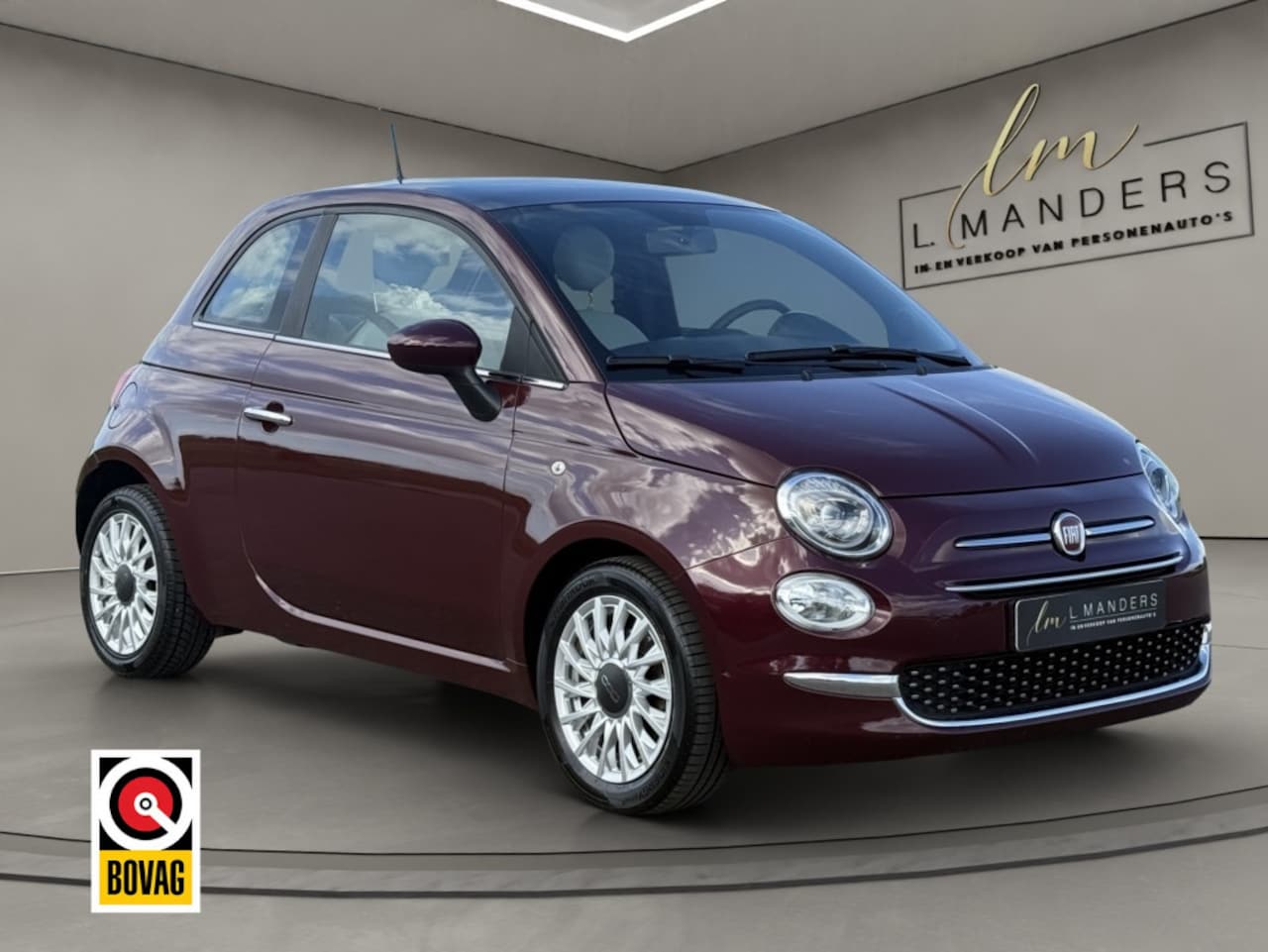 Fiat 500 - 1.0 Hybrid Dolcevita 2021 BORDEAUX | Apple CarPlay | Panoramadak - AutoWereld.nl