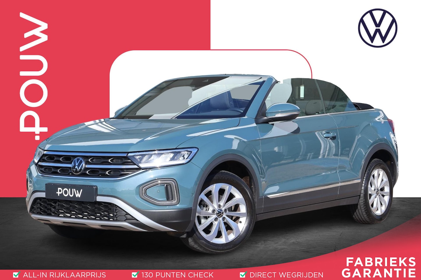 Volkswagen T-Roc Cabrio - 1.5 TSI 150pk DSG Style | Side Assist | Adaptive Cruise Control | PDC - AutoWereld.nl