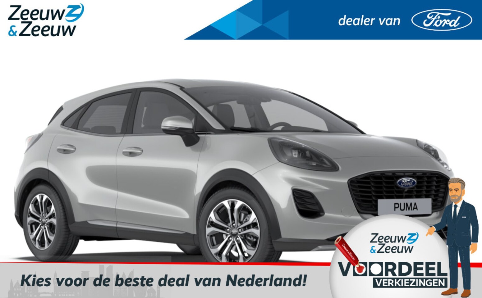 Ford Puma - 1.0 EcoBoost Hybrid Titanium 125pk | Tot €5.000.- korting | 0,99% rente | Nieuw te bestell - AutoWereld.nl