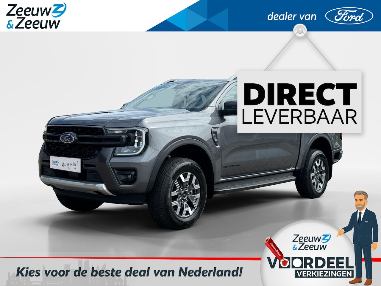 Ford Ranger - Double Cab 2.3 PHEV 205 kW/278 pk 10-tra | Uit Voorraad Leverbaar | Prijs inclusief Ford V - AutoWereld.nl