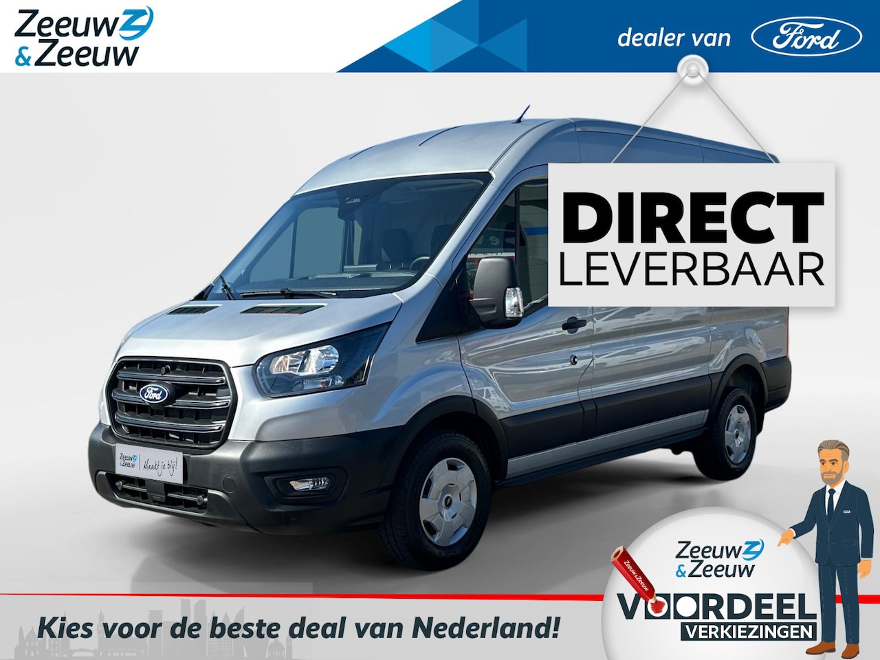 Ford Transit - 350 2.0 TDCI L2H2 Trend | Direct leverbaar | Snel rijden | Automaat | Apple carplay & Andr - AutoWereld.nl