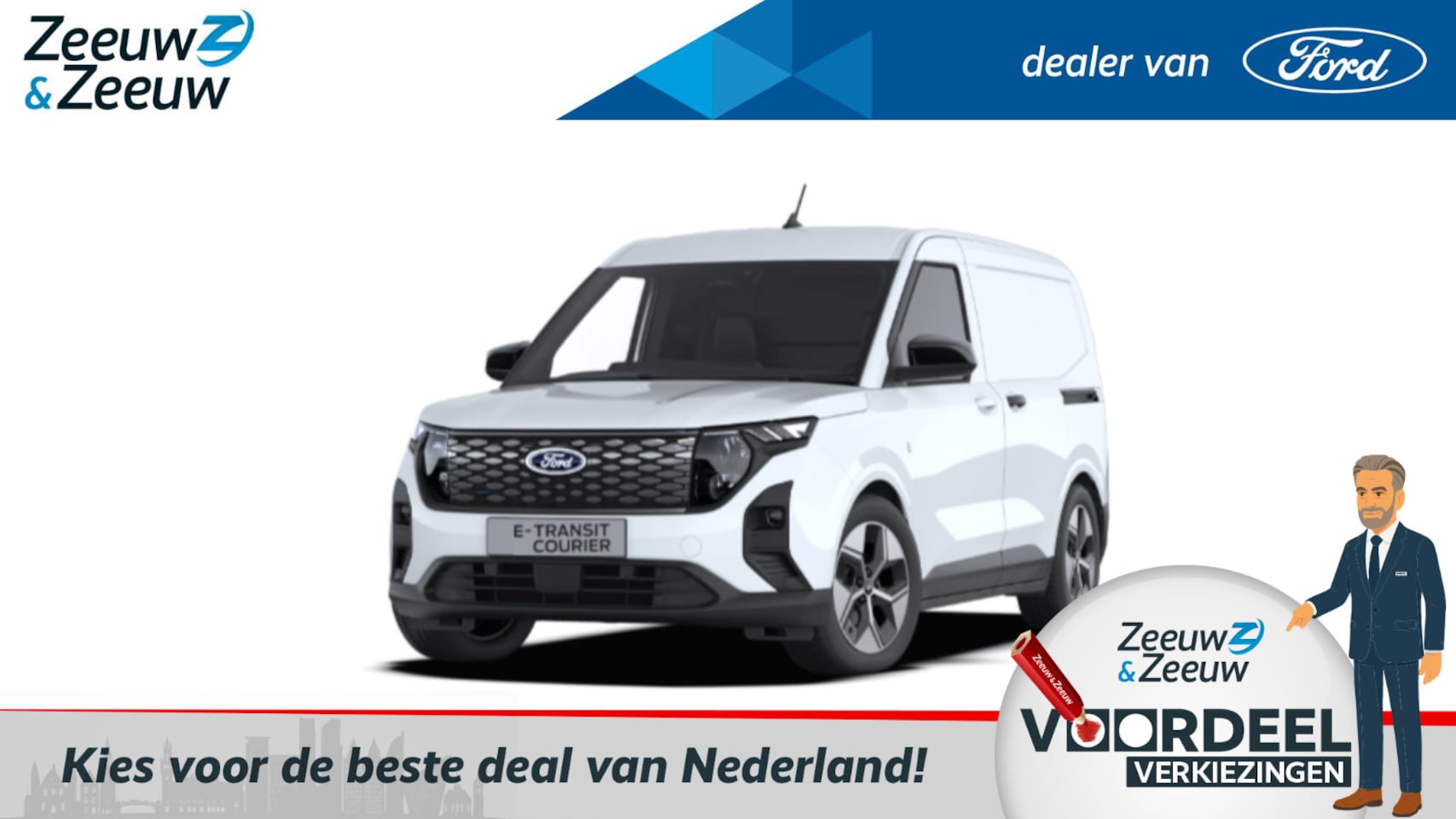 Ford E-Transit Cour. - Limited 44 kWh | Nieuw te bestellen | Prijs is exclusief BTW | Automaat | Tijdelijk Financ - AutoWereld.nl