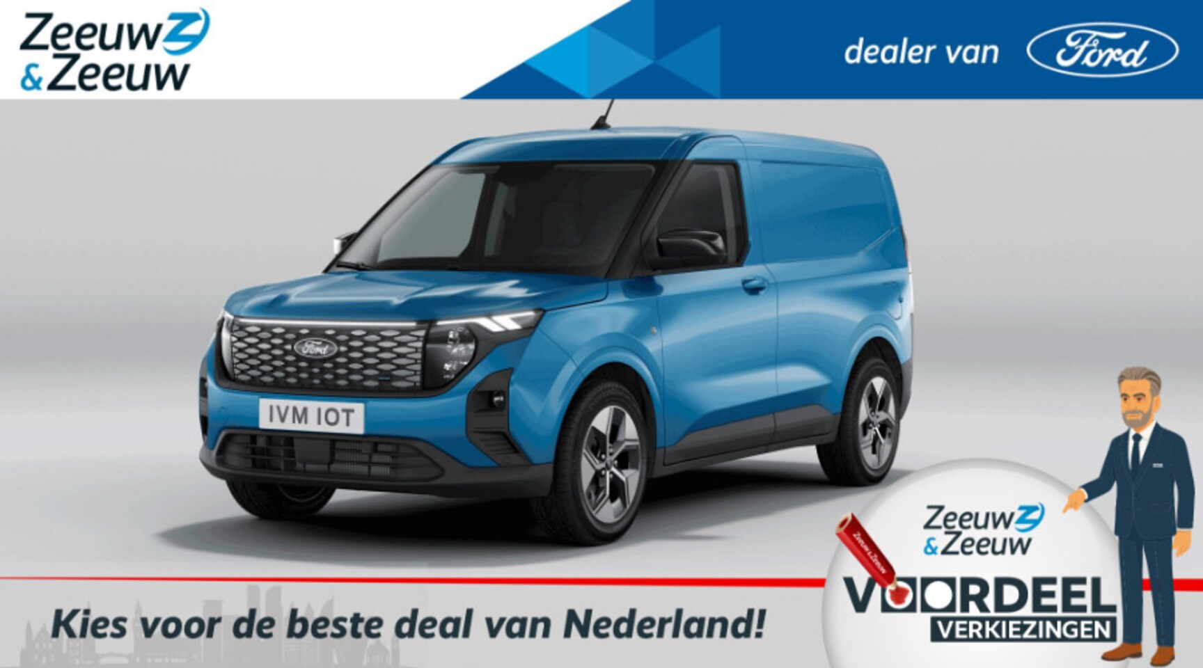 Ford Transit Courier - E-Transit Trend 44 kWh Ford E-Transit Cour. Trend 44 kWh 290km actieradius | Parkeersensor - AutoWereld.nl