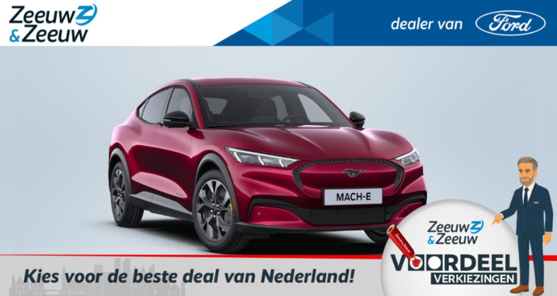 Ford Mustang Mach-E - Standard RWD 75 kWh | Led Verlichting | 19" Lichtmetaal | Warmtepomp | Climate Control | A - AutoWereld.nl