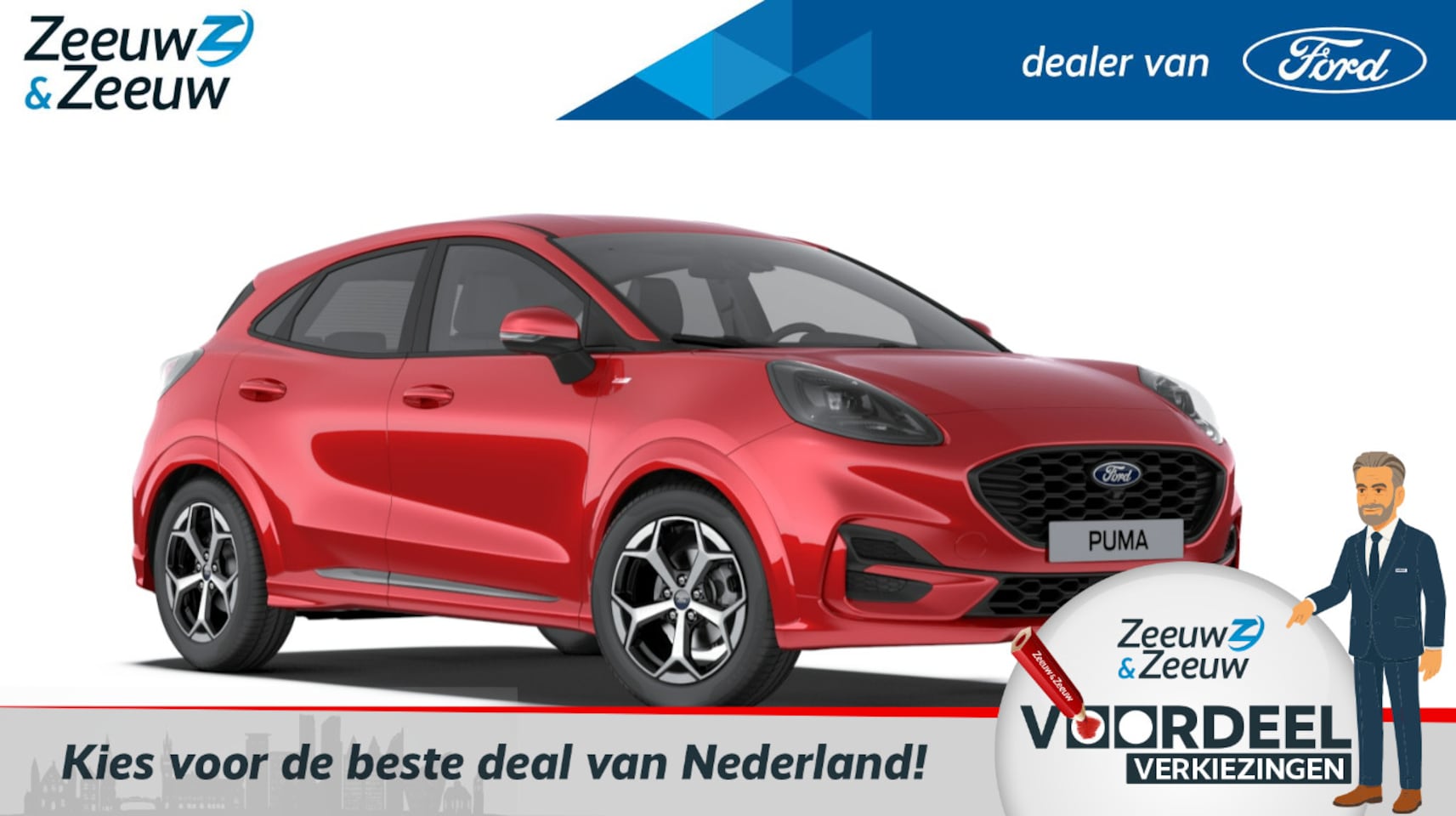 Ford Puma - 1.0 EcoBoost Hybrid ST-Line | Nieuw model 2024 | €4000,- korting | Nieuw te bestellen | - AutoWereld.nl