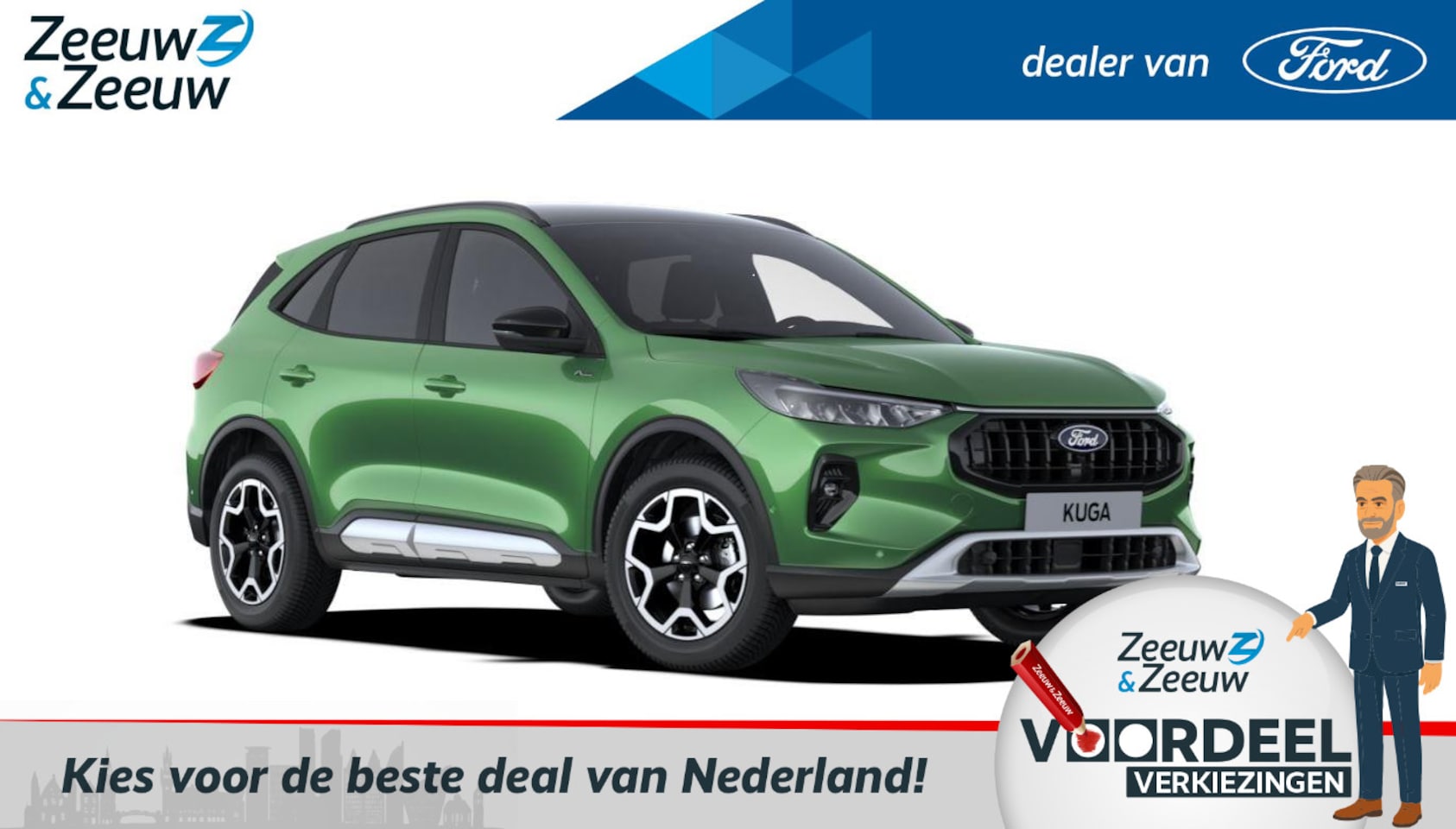 Ford Kuga - 2.5 PHEV Active X | 2100 kg trekkracht | Nieuw te Bestellen | Full Optie | tot € 4000,- Ko - AutoWereld.nl