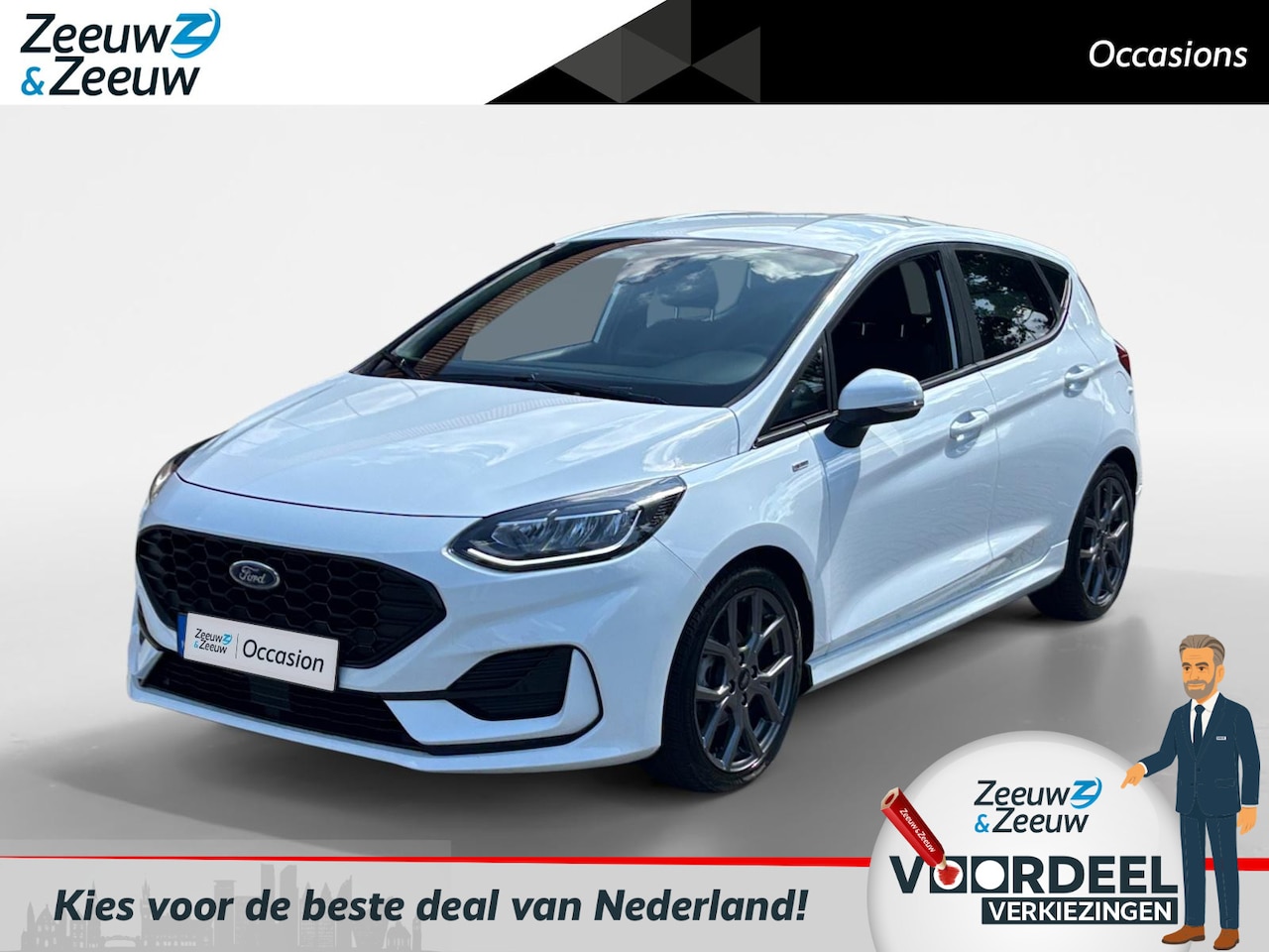 Ford Fiesta - 1.0 EcoBoost Hybrid ST-Line | Uitstekende staat! | Navi | Clima - AutoWereld.nl