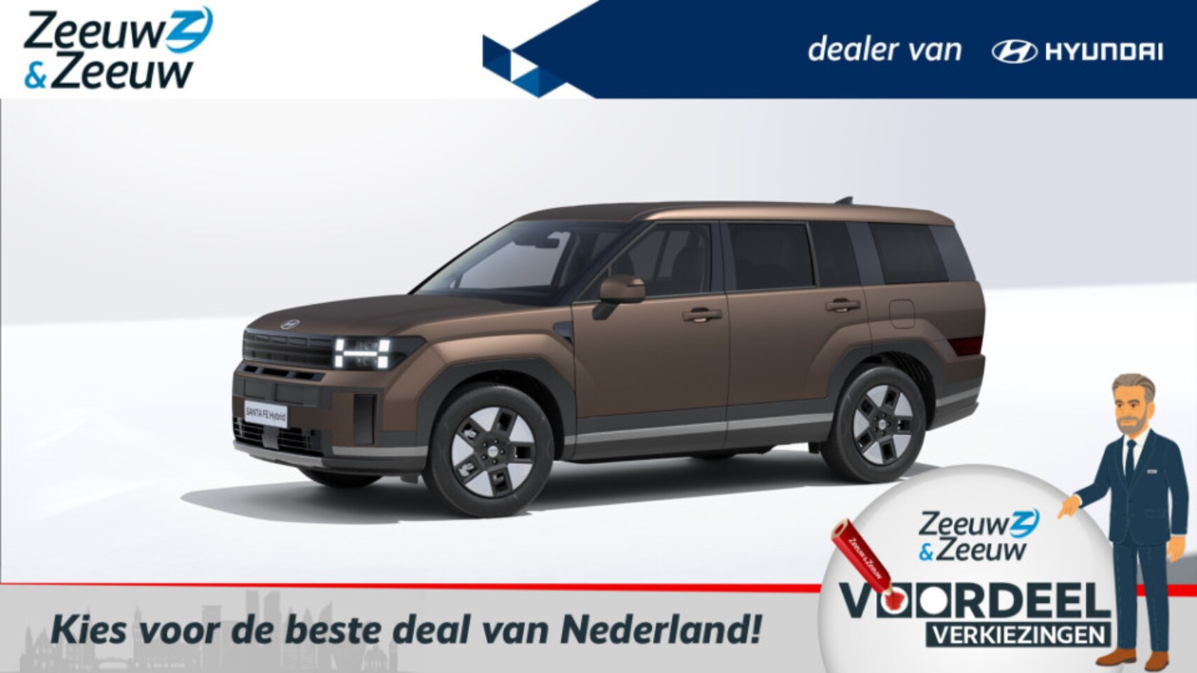 Hyundai Santa Fe - 1.6 T-GDI HEV Comfort Smart 7p. | OP=OP! | ACTIE! | Van € 64.850, nu voor € 55.950 | - AutoWereld.nl