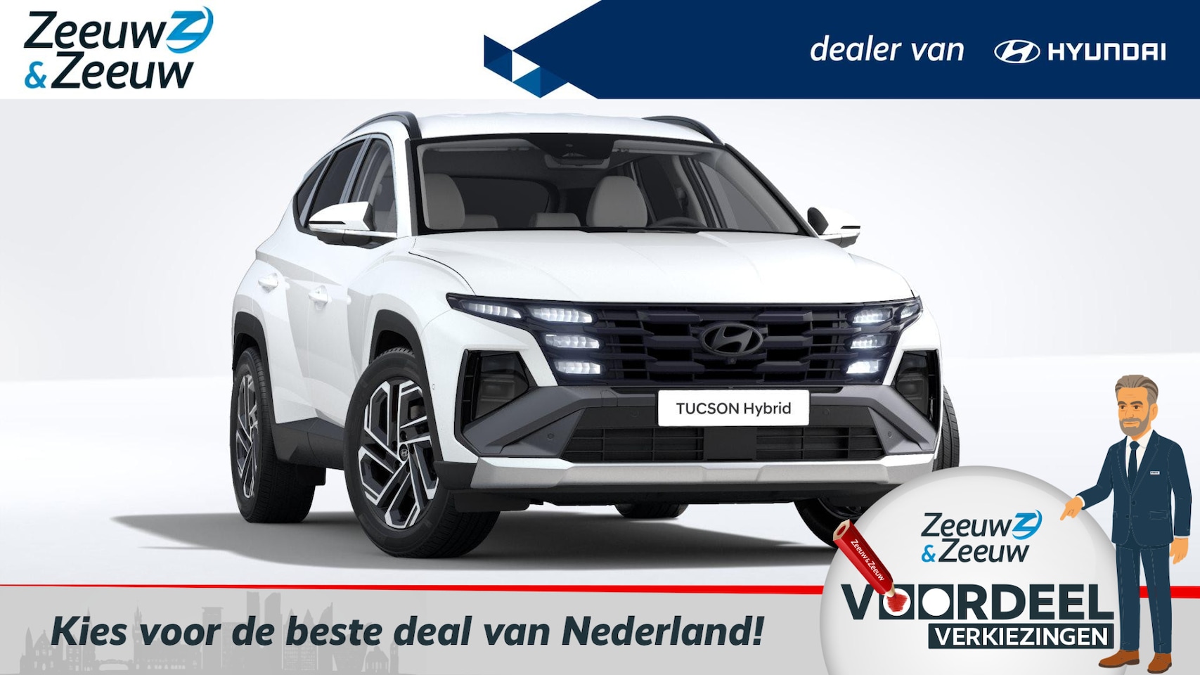 Hyundai Tucson - 1.6 HEV PREMIUM | ACTIE! | VAN € 54000,- VOOR € 45950- | Per maand vanaf : €384,-PM | - AutoWereld.nl