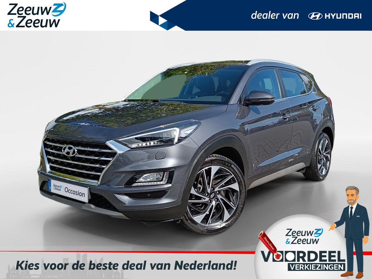 Hyundai Tucson - 1.6 T-GDI Premium GERESERVEERD| Automaat | 1600KG trekgewicht | ZEER COMPLETE AUTO! - AutoWereld.nl