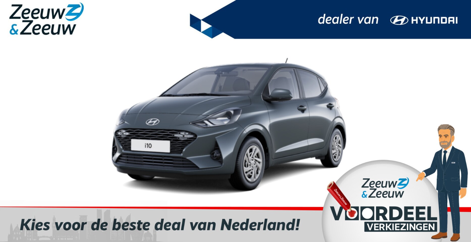 Hyundai i10 - 1.0 Comfort Smart TT | ACTIE! | VAN € 23240,- VOOR € 20290,- | Private lease vanaf 294,- P - AutoWereld.nl