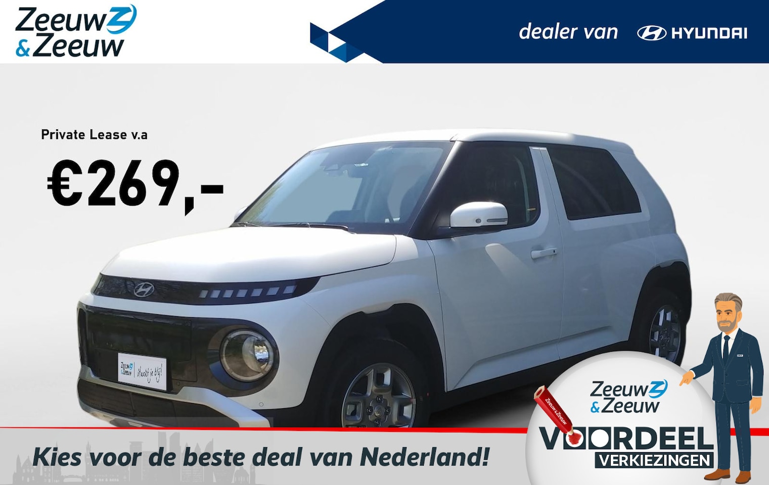 Hyundai Inster - 42 kWh / E-Motion | 269 PER MAAND PRIVATE LEASE| UIT VOORRAAD LEVERBAAR! | RUIM €3.000,- K - AutoWereld.nl