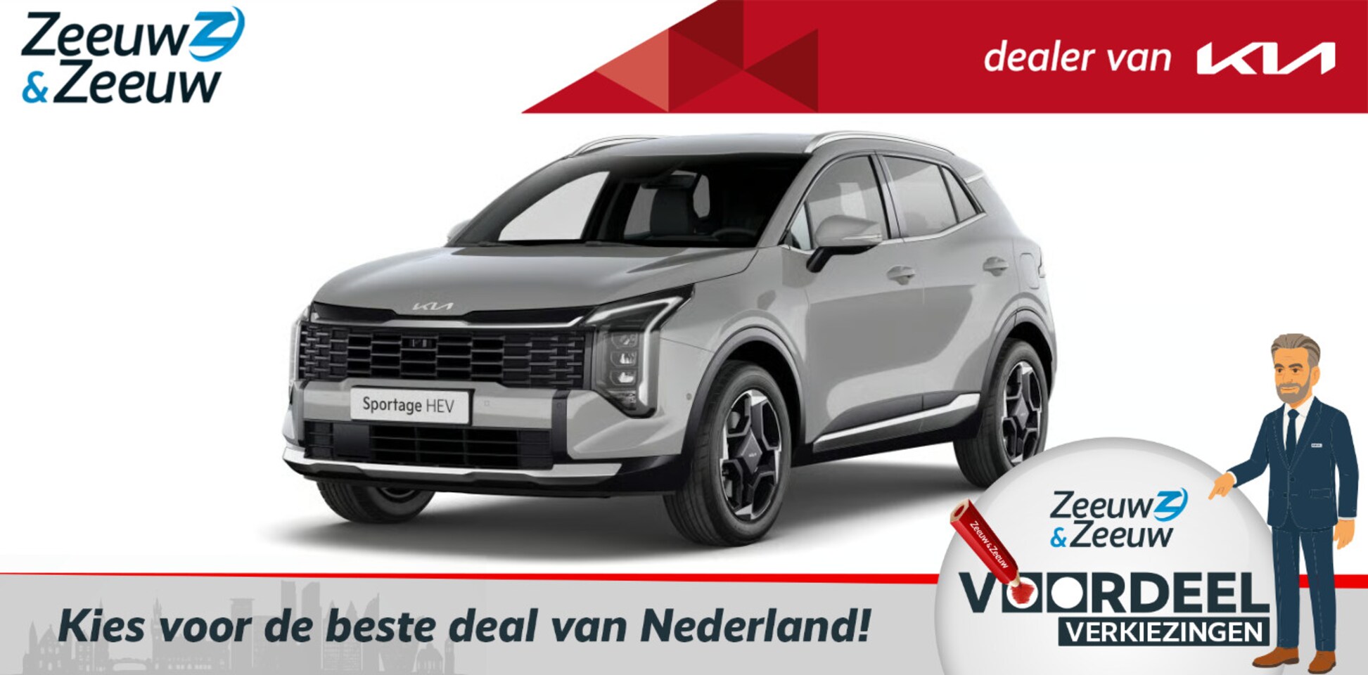 Kia Sportage - 1.6 T-GDi Hybrid DynamicLine FACELIFT NU TE BESTELLEN | 1510KG TREKGEWICHT | Stuurwiel en - AutoWereld.nl
