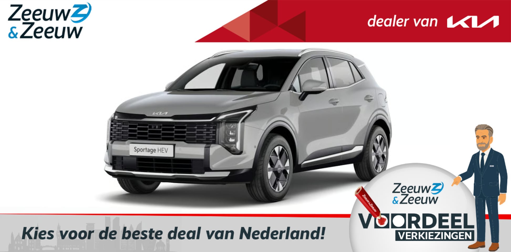 Kia Sportage - 1.6 T-GDi Hybrid ComfortLine FACELIFT NU TE BESTELLEN | 1510KG TREKGEWICHT | Adaptieve cru - AutoWereld.nl