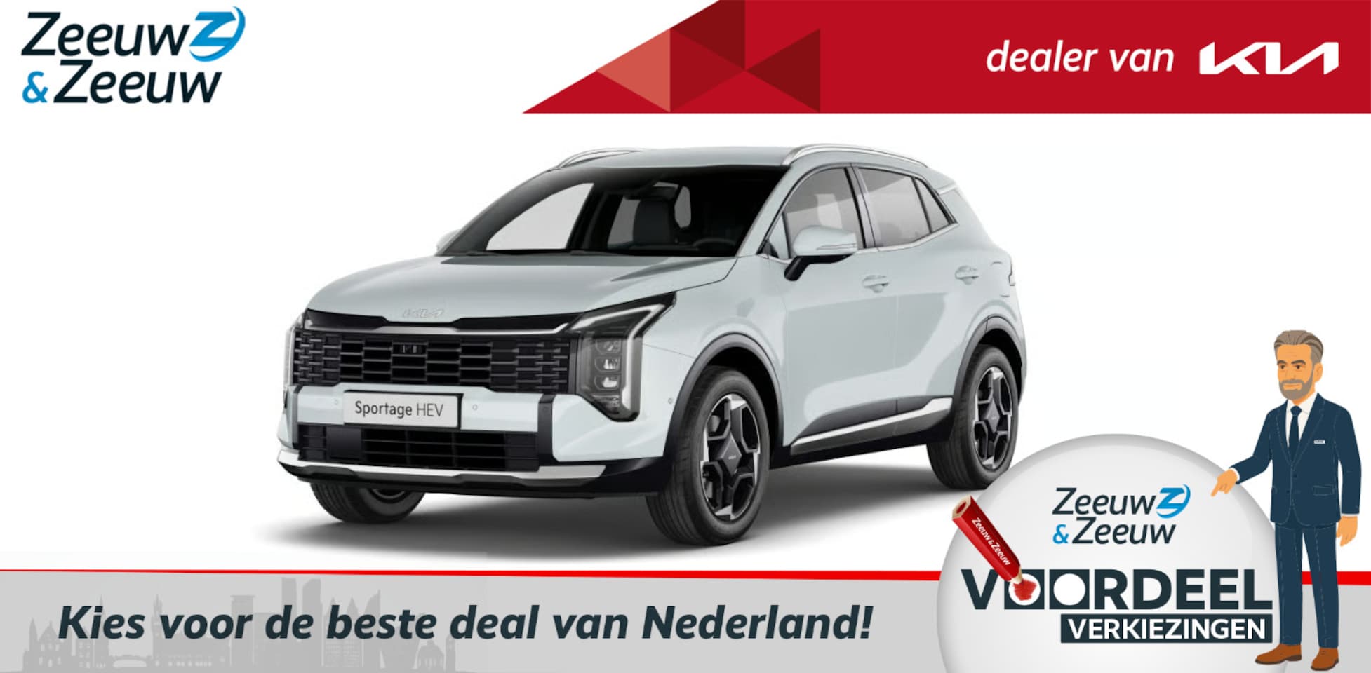 Kia Sportage - 1.6 T-GDi Hybrid DynamicPlusLine FACELIFT NU TE BESTELLEN | 1510KG TREKGEWICHT  | Panorama - AutoWereld.nl