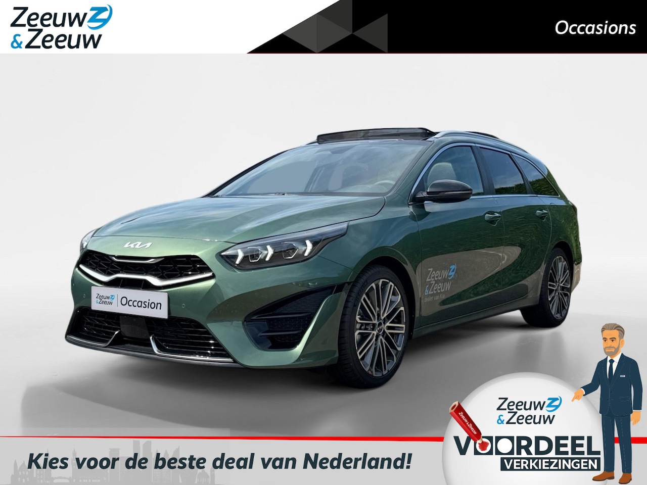 Kia Cee'd Sportswagon - Ceed 1.5 T-GDi GT-PlusLine Schuifkantel dak | Elektrische stoelen | Stoel verwarming voor+ - AutoWereld.nl