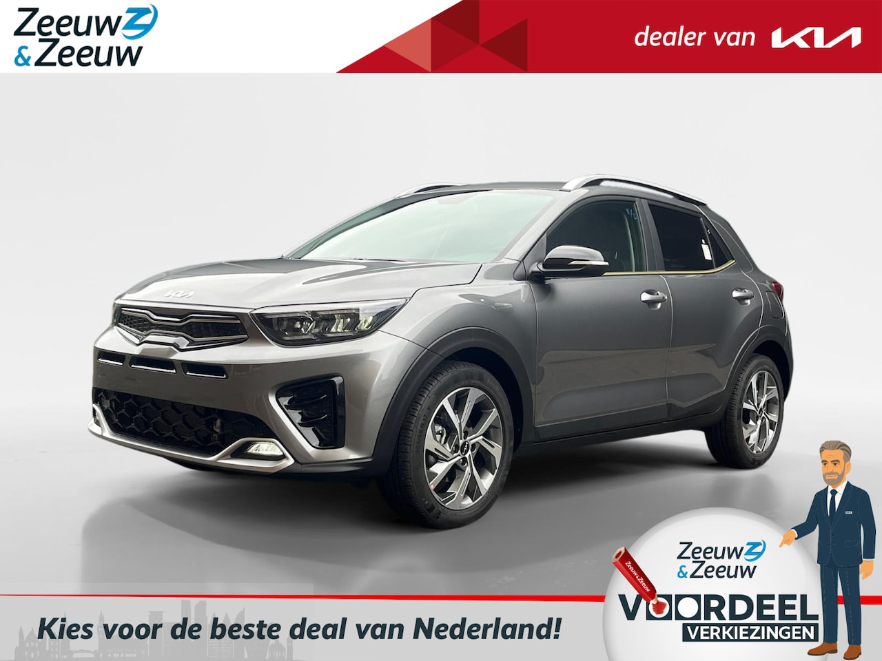 Kia Stonic - 1.0 T-GDi MHEV GT-Line | GT-Line stuurwiel + bekleding | 17” lichtmetalen GT-Line velgen | - AutoWereld.nl