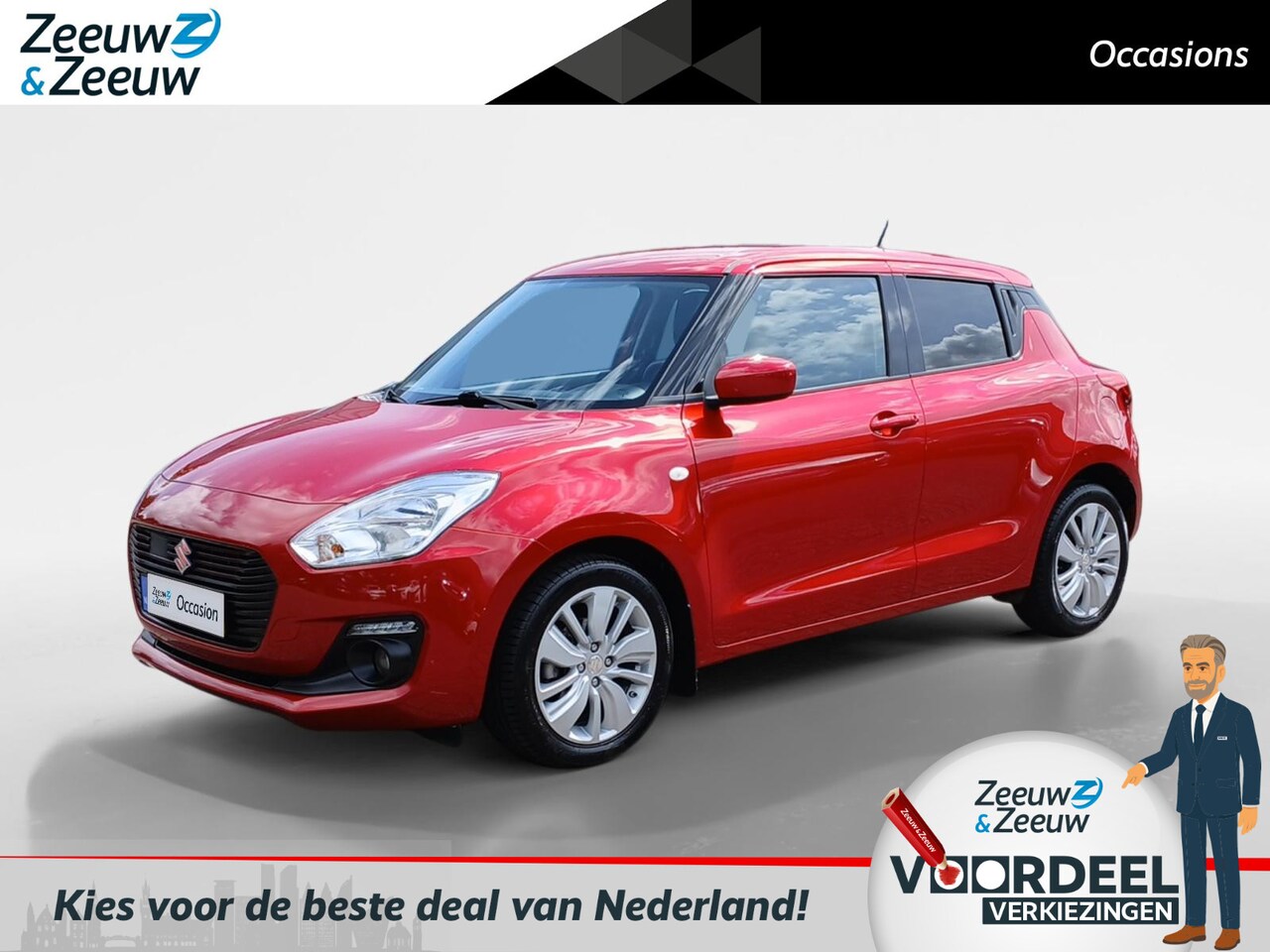 Suzuki Swift - 1.2 Select | Airco | Adap cruise | Stoelverwarming | Camera | LM Velgen | Privacy glass | - AutoWereld.nl