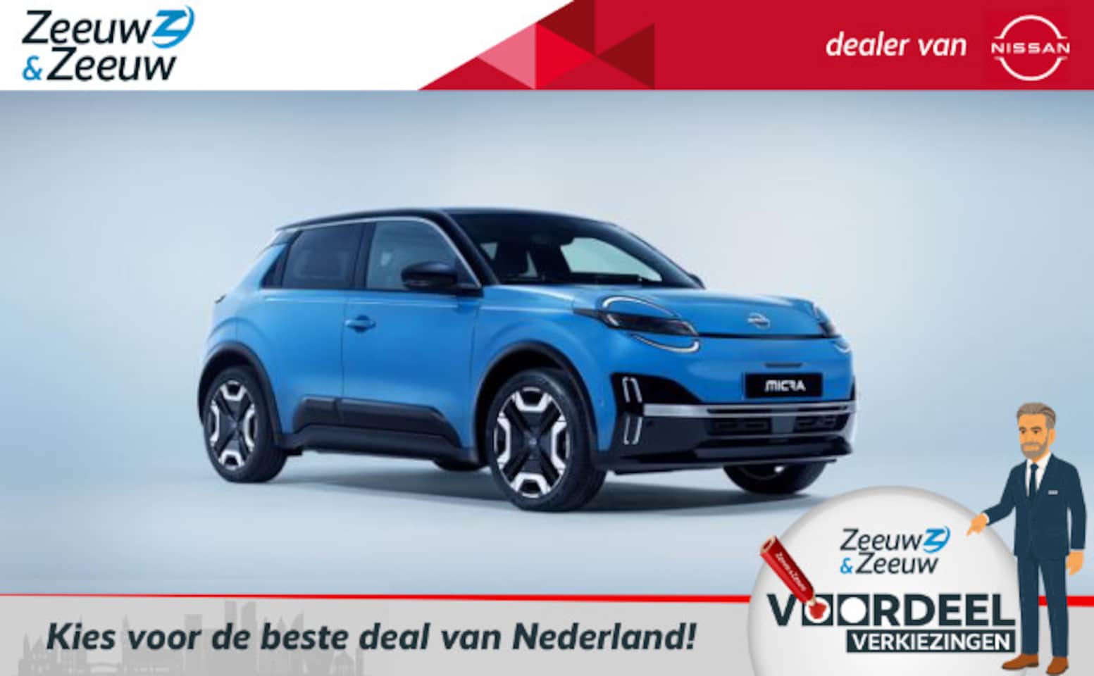 Nissan Micra - Advance 52KWH incl Cold pack *volledig electrisch*Snelladen*verwarmbare voorstoelen & verw - AutoWereld.nl