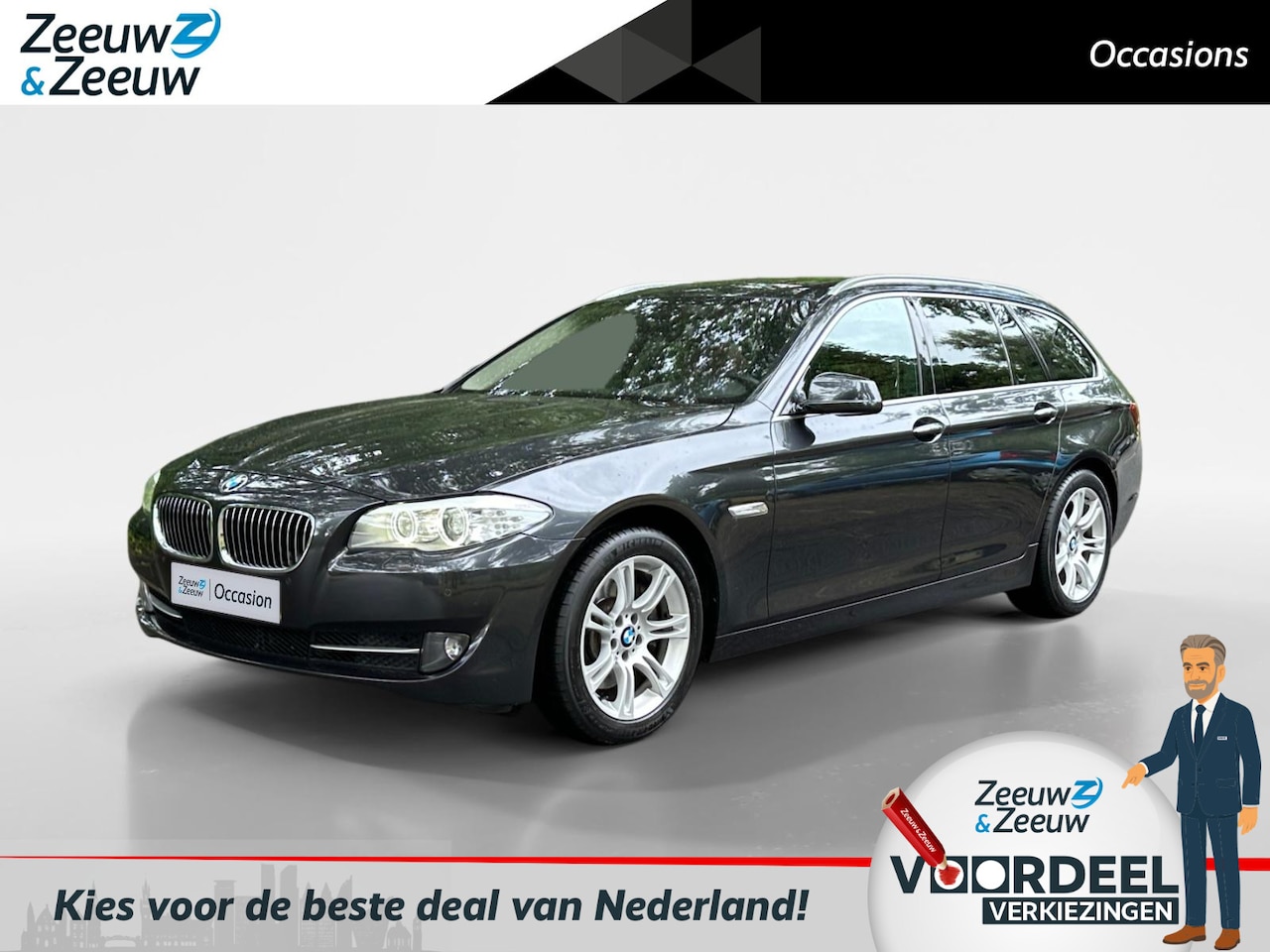 BMW 5-serie Touring - 525d High Executive | trekhaak| bomvol opties | schuifkanteldak | achteruitrijcamera | - AutoWereld.nl