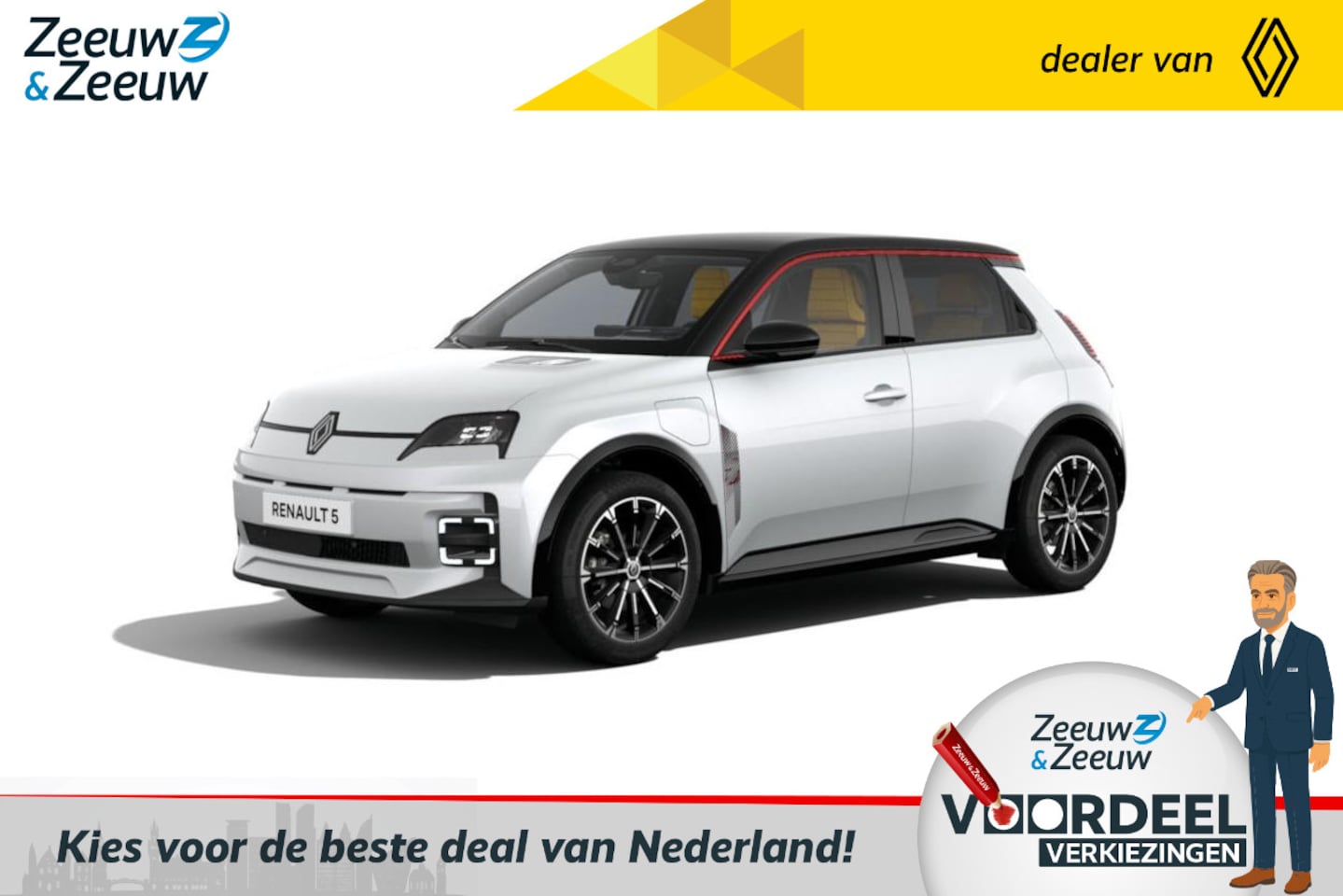 Renault 5 - urban range iconic cinq 40 kWh | Auto van het Jaar 2025 | Nu leverbaar met €1500,- extra v - AutoWereld.nl