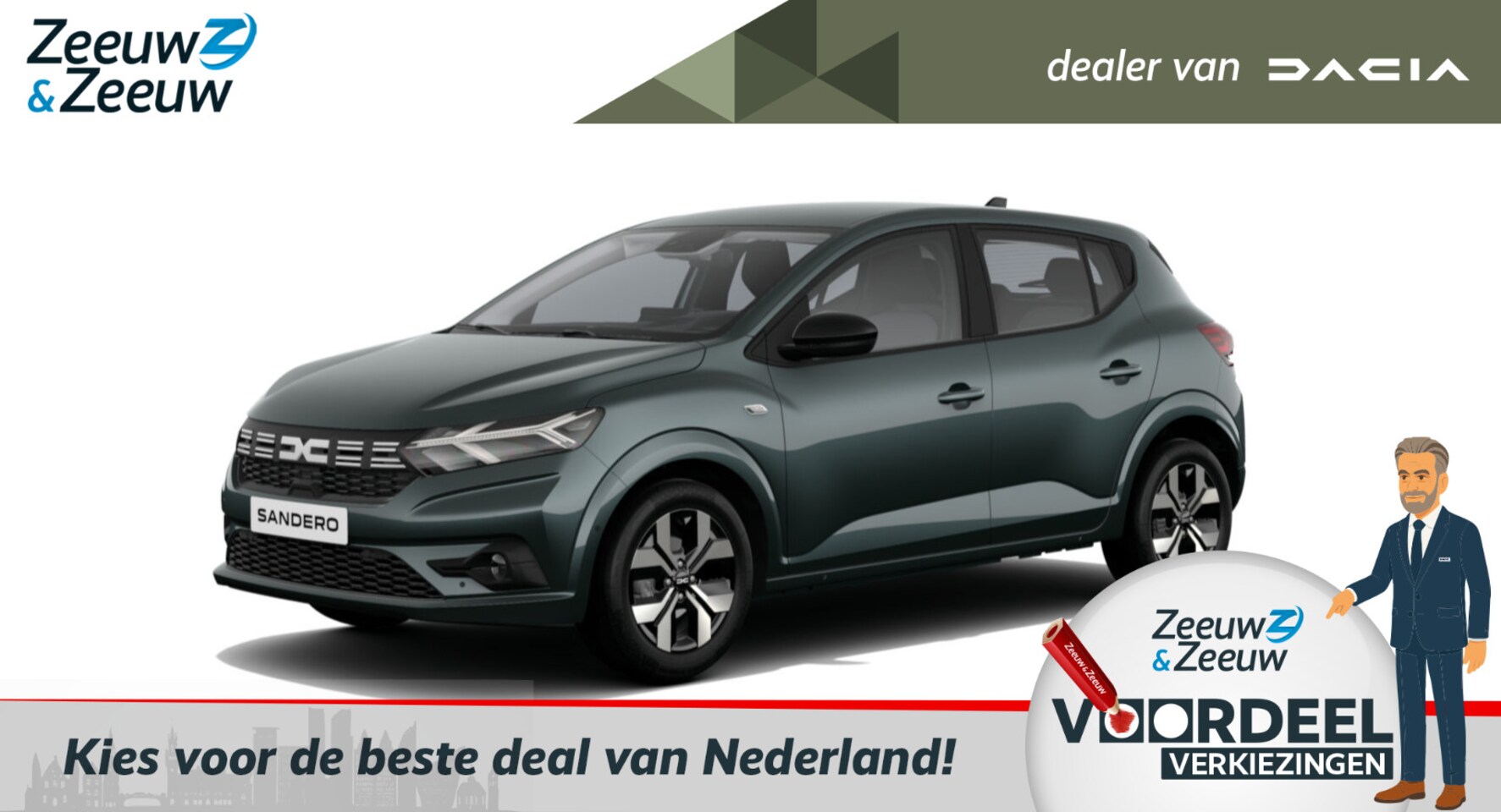 Dacia Sandero - (Z&Z Dacia Private Lease Actie v.a. €379,-) TCe 90 Journey | Wij maken graag een Private L - AutoWereld.nl