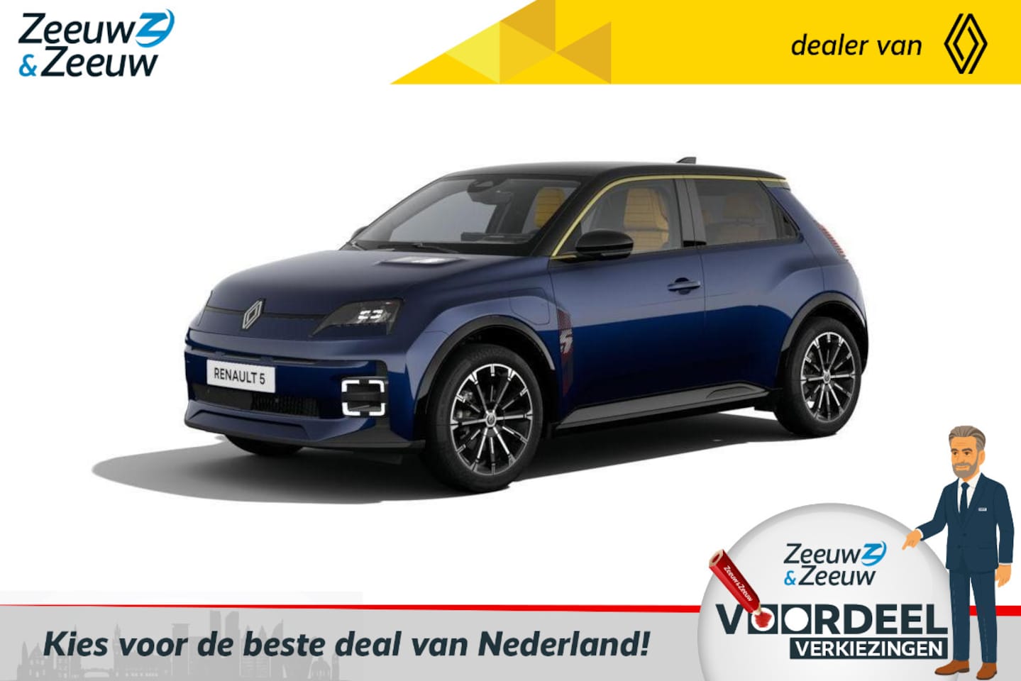 Renault 5 - (Z&Z Renault Private Lease actie vanaf €399,-) urban range iconic cinq 40 kWh | Auto van h - AutoWereld.nl