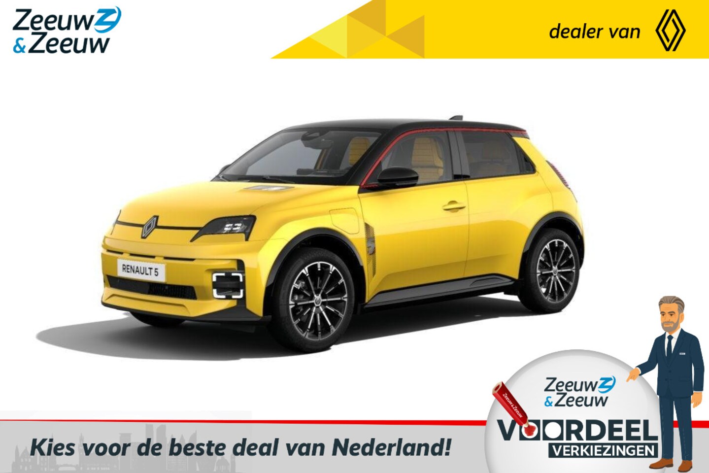 Renault 5 - (Z&Z Renault Private Lease actie vanaf € 399,-) urban range iconic cinq 40 kWh | Auto van - AutoWereld.nl