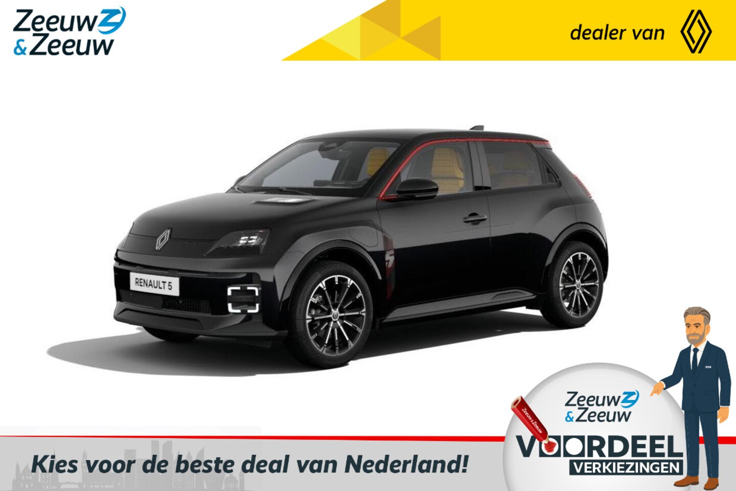 Renault 5 - (Z&Z Renault Private Lease actie vanaf € 399,-) urban range iconic cinq 40 kWh | Auto van - AutoWereld.nl