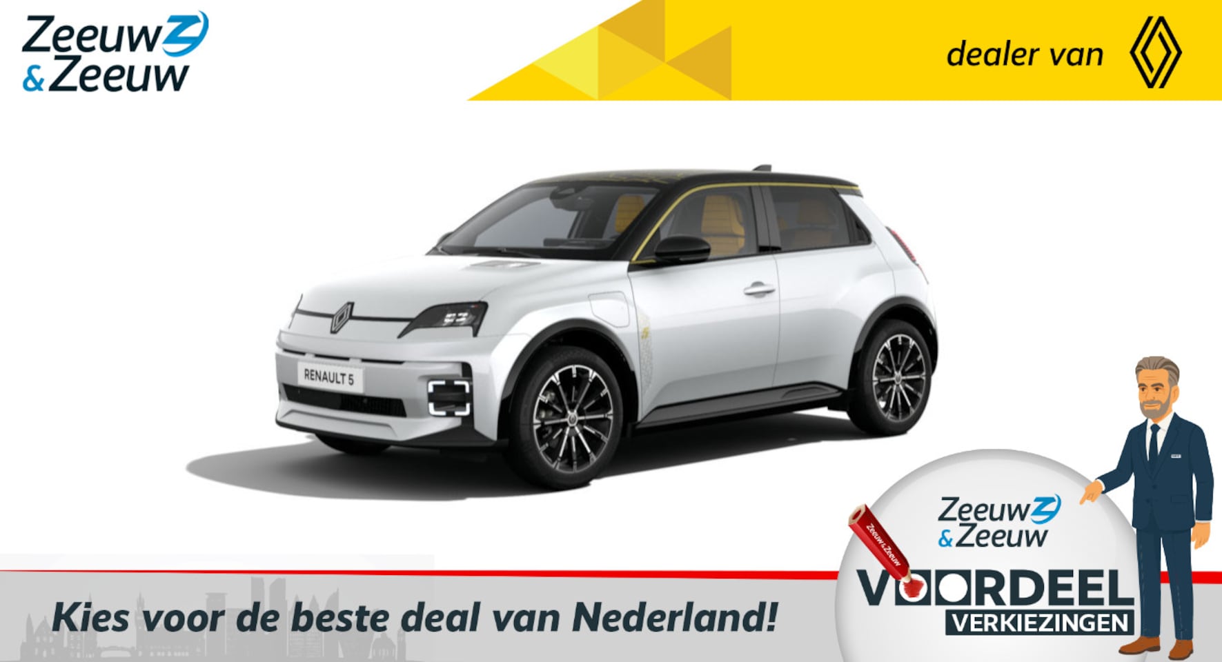 Renault 5 - Comfort Range Iconic cinq | De nieuwe Renault 5 | Auto van het Jaar 2025 | Nu bij Zeeuw & - AutoWereld.nl