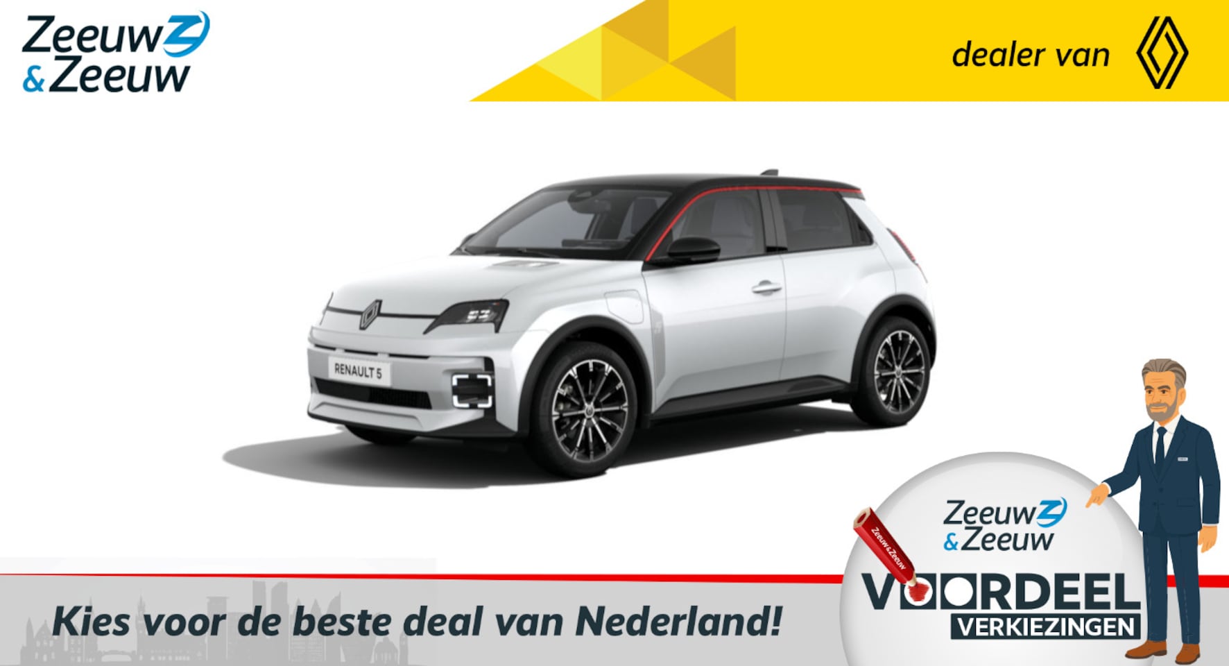 Renault 5 - (Z&Z Renault Private Lease actie vanaf € 424,-) comfort range techno 52 kWh | Auto van het - AutoWereld.nl