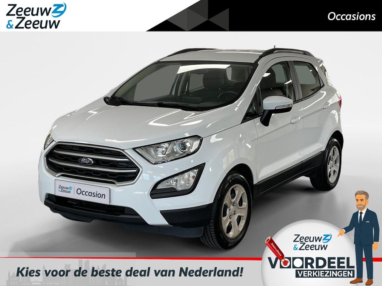 Ford EcoSport - 1.0 EcoBoost Trend Ultimate Airco parkeersensoren apple carplay android auto cruise contro - AutoWereld.nl