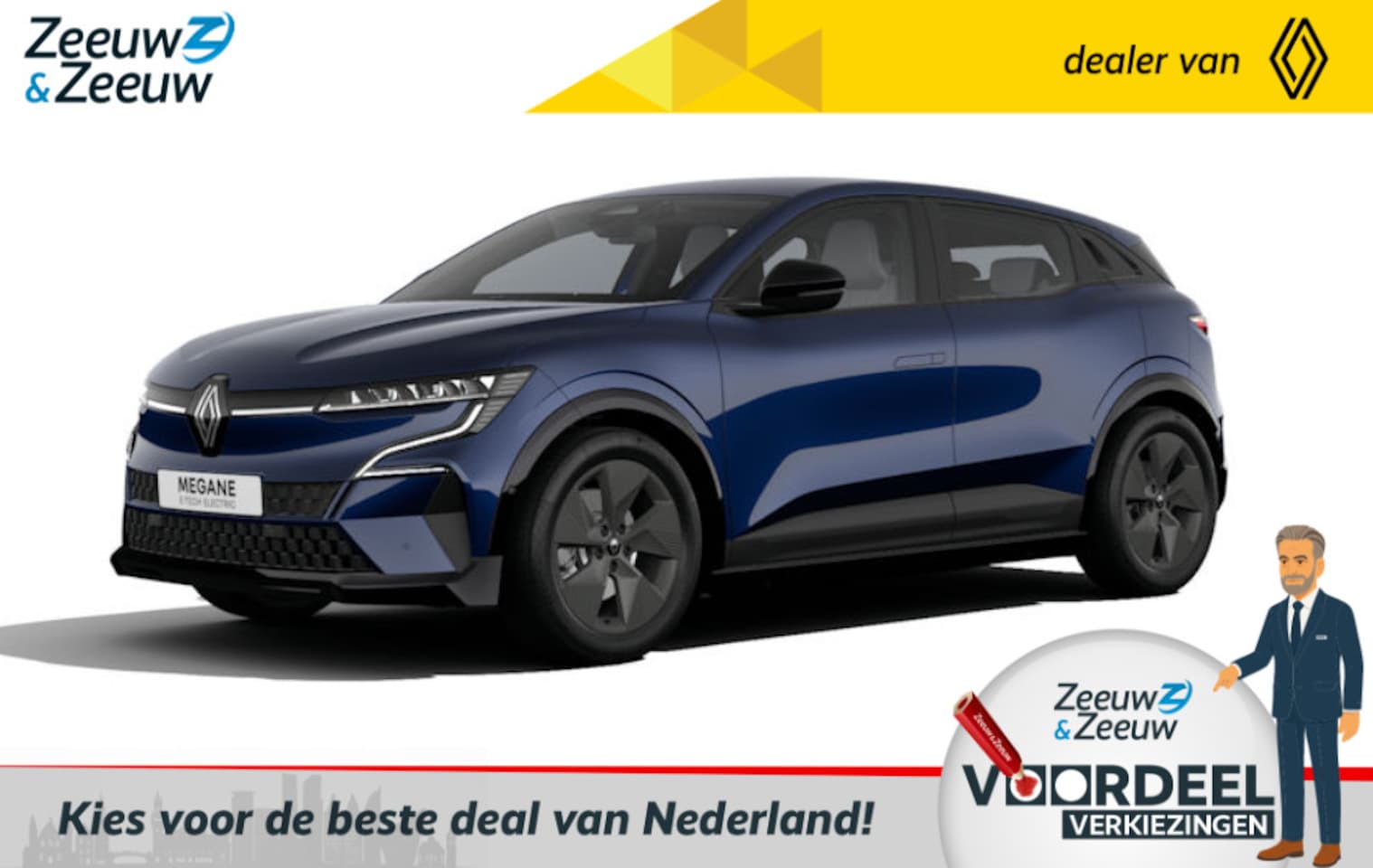 Renault Mégane E-Tech - comfort range Evolution 60 kWh | NU snel leverbaar met €3.000,- EXTRA Zeeuw & Zeeuw voorra - AutoWereld.nl