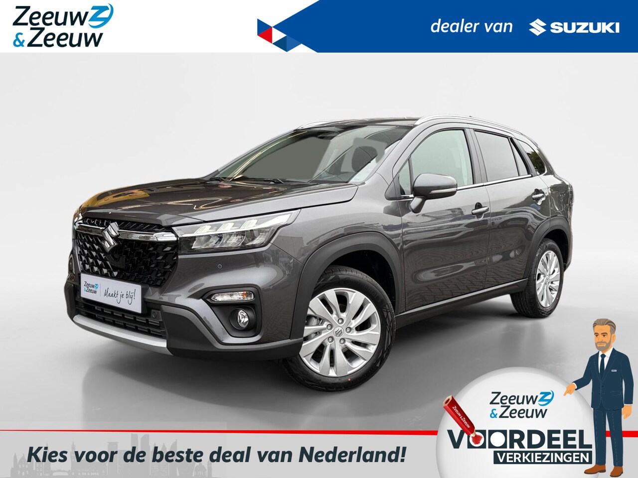 Suzuki S-Cross - 1.4 Boosterjet Comfort Smart Hybrid | In bestelling! Kenteken 2026. | Navigatie | Lichtmet - AutoWereld.nl