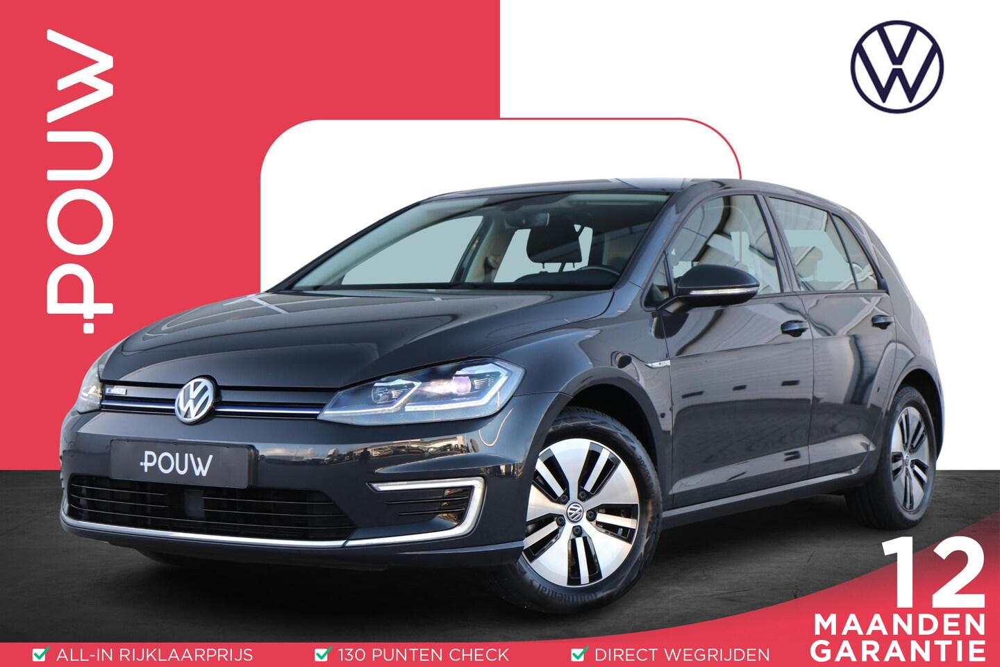 Volkswagen e-Golf - 136pk E-DITION | Navigatie | Parkeersensoren | Adaptive Cruise Control - AutoWereld.nl