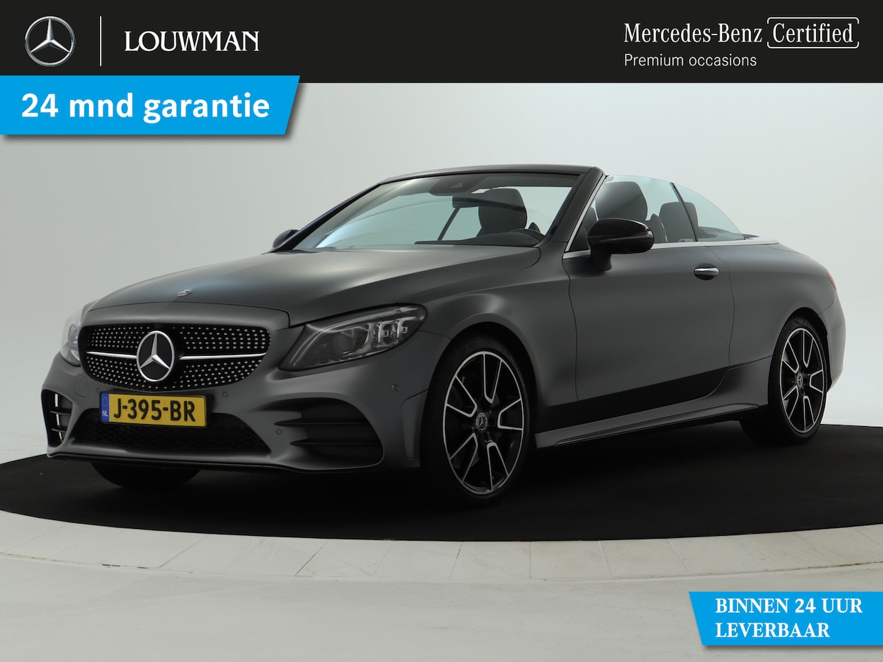 Mercedes-Benz C-klasse Cabrio - 300 4MATIC Sport Edition | Matt grijs magno | 360° camera | Airscarf | Burmester | Stoelve - AutoWereld.nl