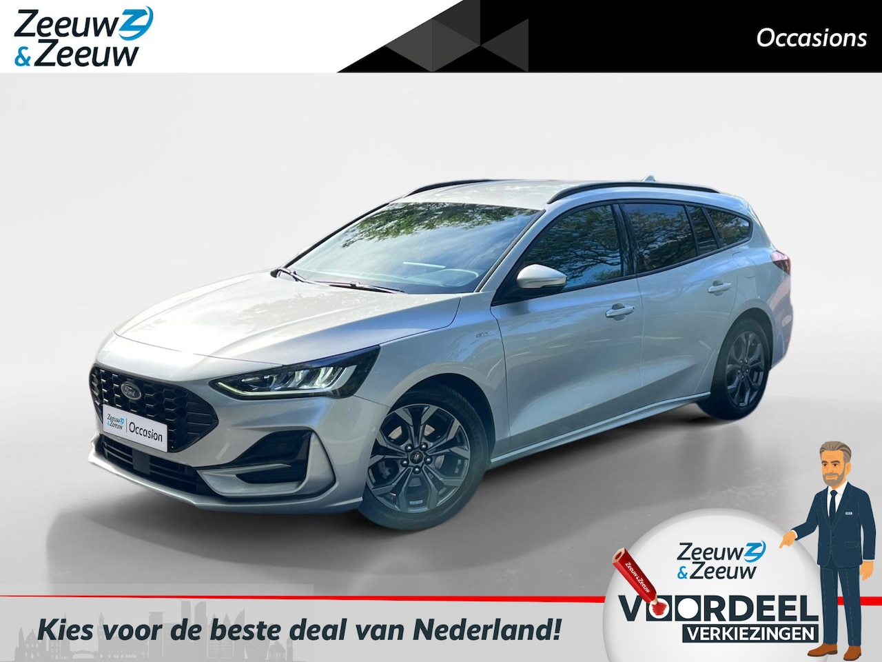 Ford Focus Wagon - 1.0 EcoBoost Hybrid ST Line SYNC4 | Winter Pack | Climate Control | Privacy Glass - AutoWereld.nl