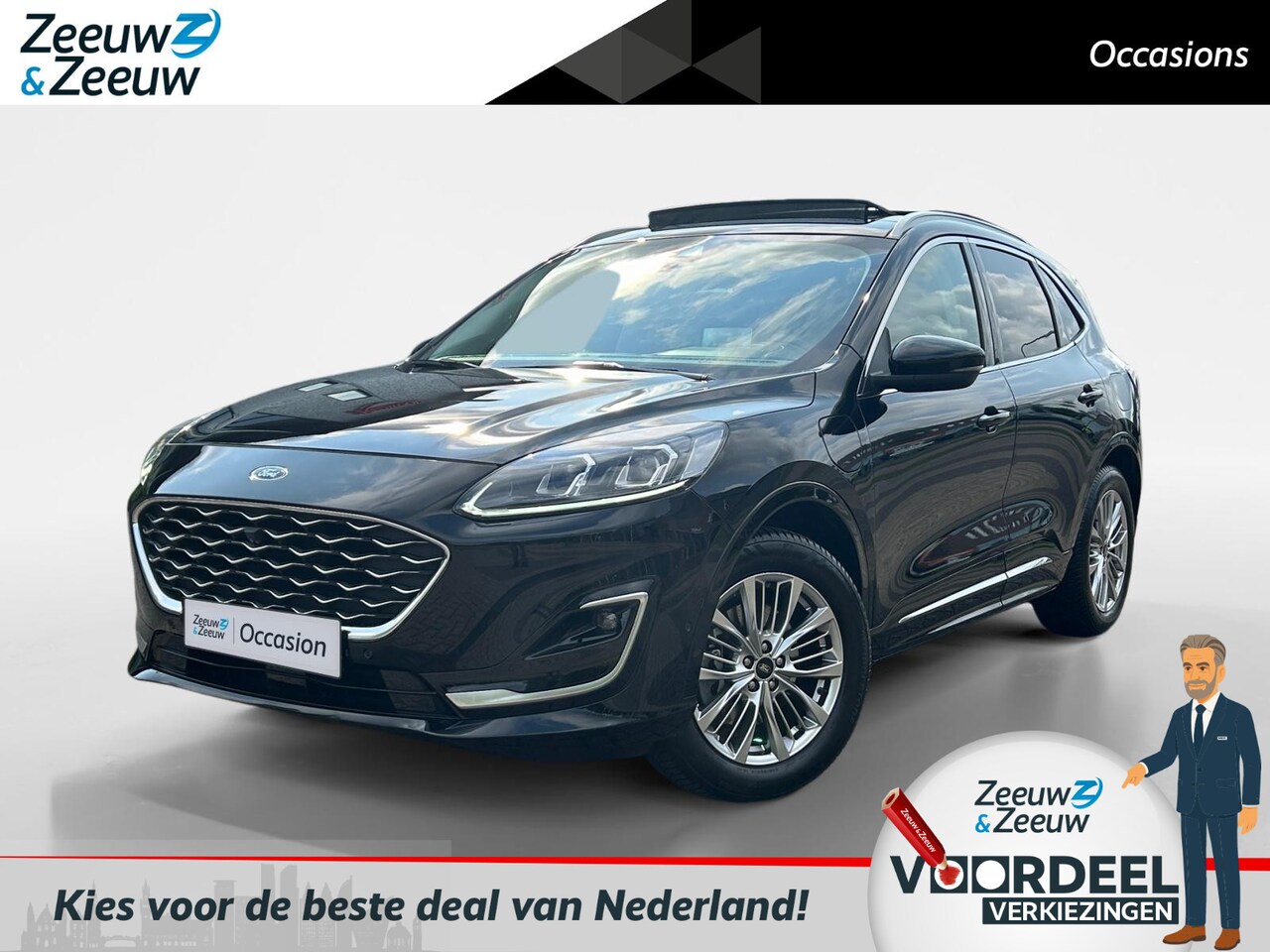 Ford Kuga - 2.5 PHEV Vignale | Driver Assistance Pack | Panorama dak | Lederen Stoelen | Winterpack | - AutoWereld.nl