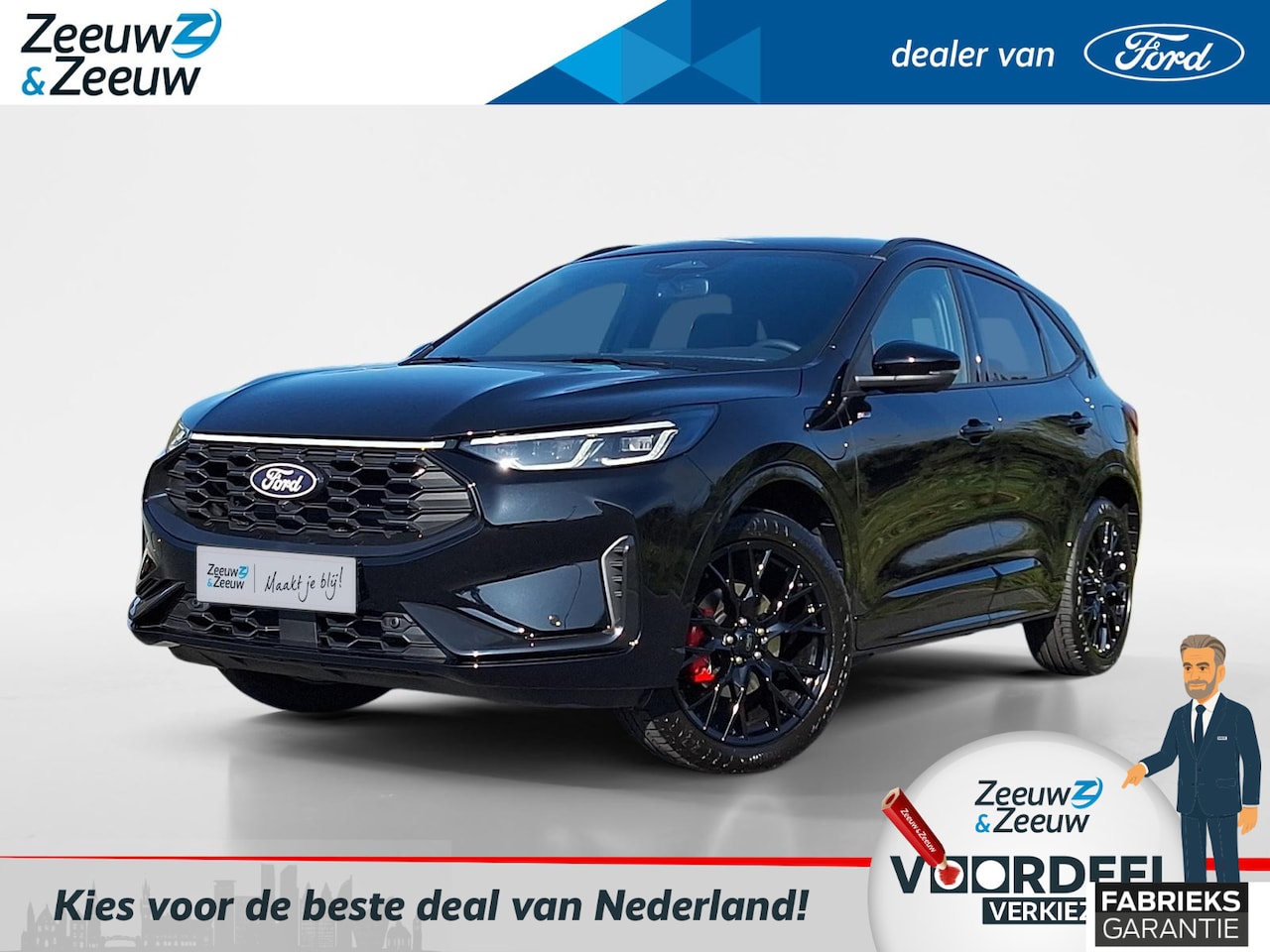 Ford Kuga - 2.5 PHEV ST-Line X | Black Pack | Winterpack | Matrix Ledkoplampen | El. Trekhaak | 360Cam - AutoWereld.nl