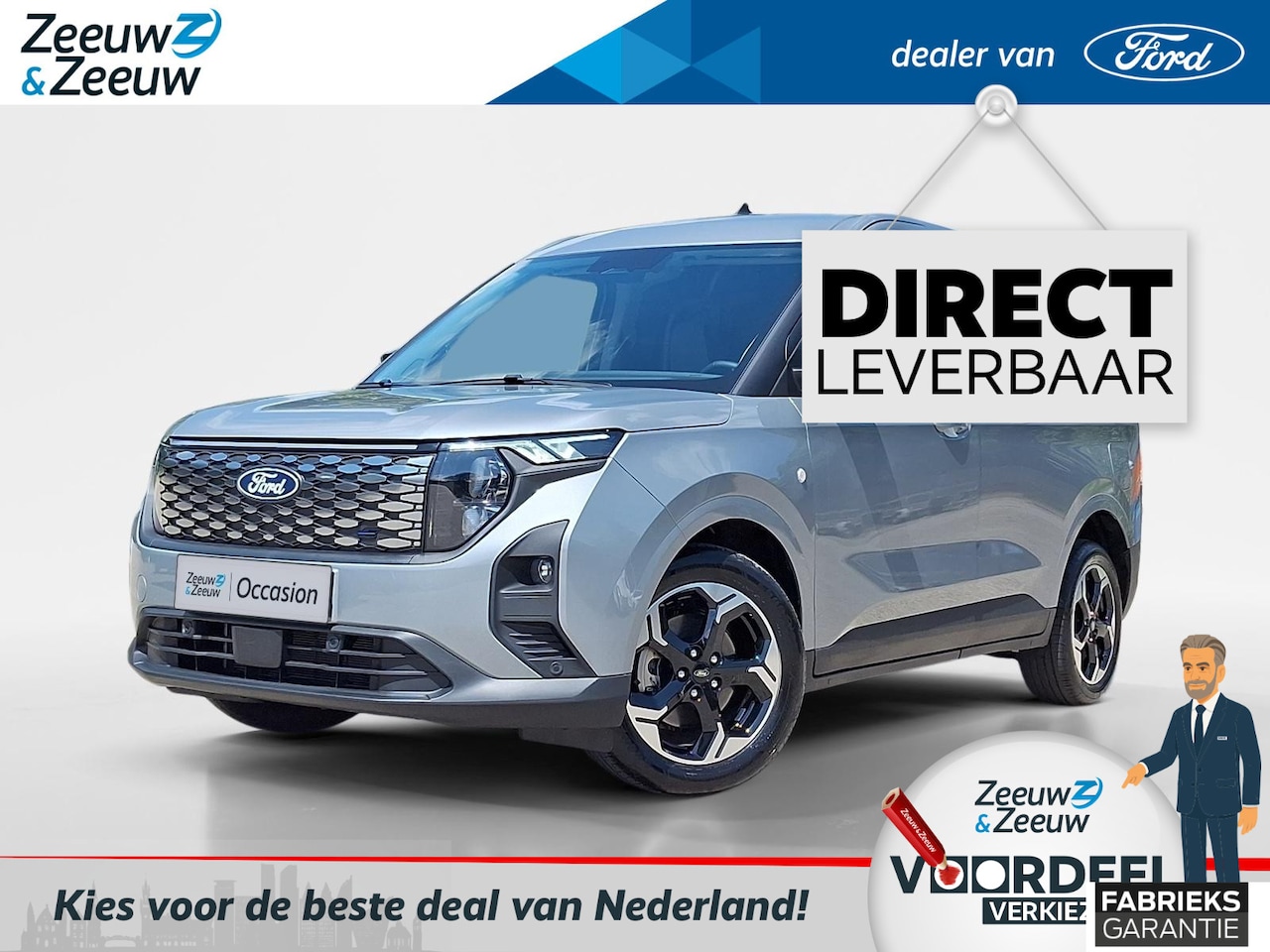 Ford Transit Courier - E-Transit Limited 44 kWh | Driver assistancepack | Winterpack | Trekhaak | Led laadruimtev - AutoWereld.nl