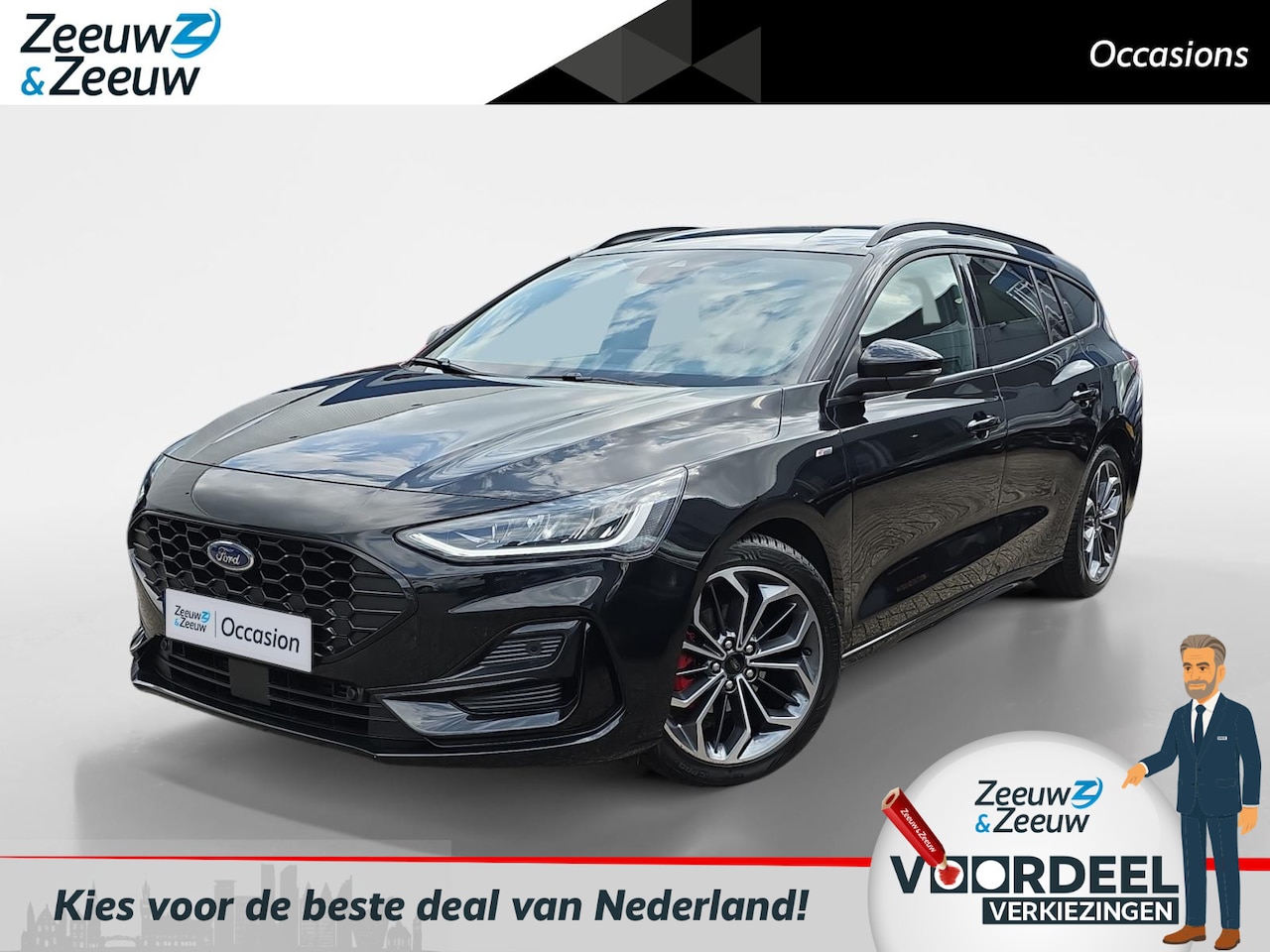 Ford Focus Wagon - 1.0 EcoBoost Hybrid ST Line X | Achteruitrijcamera  | 18" lichtmetalen velgen | Winterpack - AutoWereld.nl
