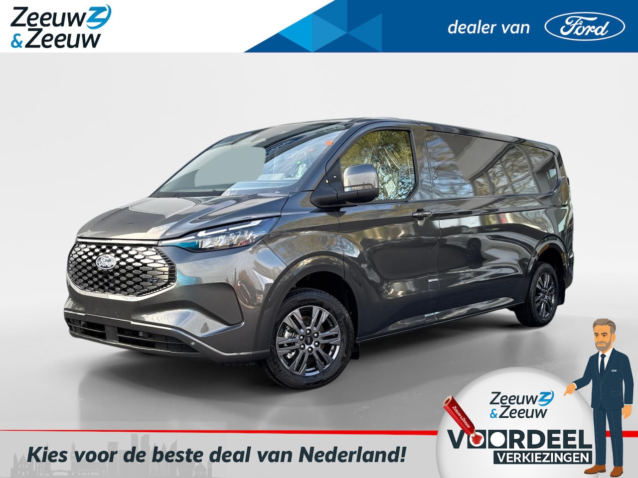 Ford E-Transit Cust. - 340 L2H1 Limited 65 kWh | 218pk | Nieuw te bestellen - AutoWereld.nl