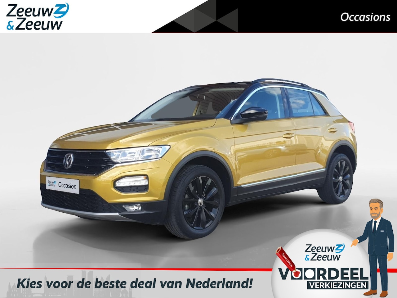 Volkswagen T-Roc - 1.0 TSI Style Business | Navigatie | Parkeersensoren voor en achter | Apple Carplay / Andr - AutoWereld.nl